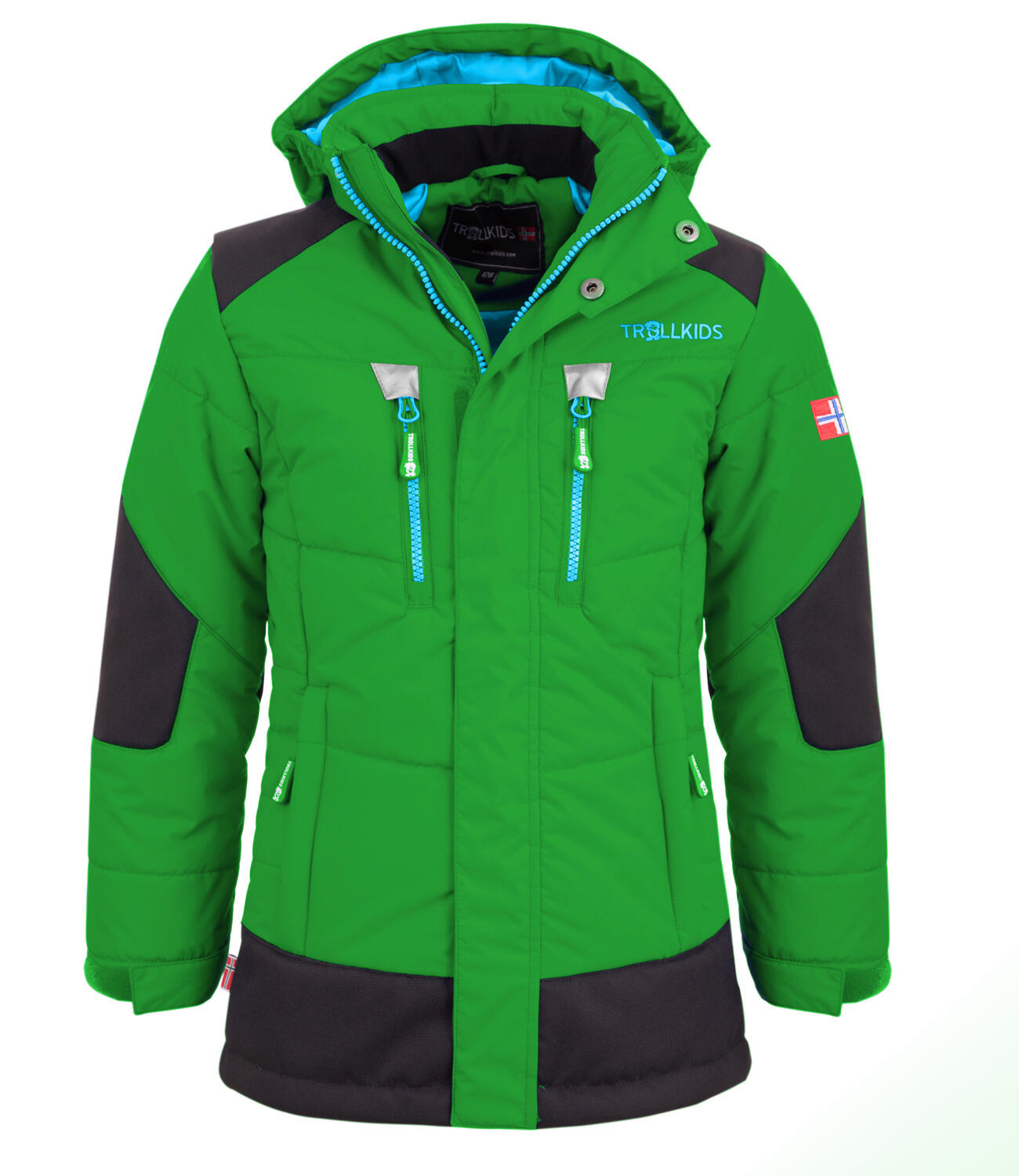TROLLKIDS Kids Winter Parka Narvik Waterafstotend Winddicht Varen groen/blauw