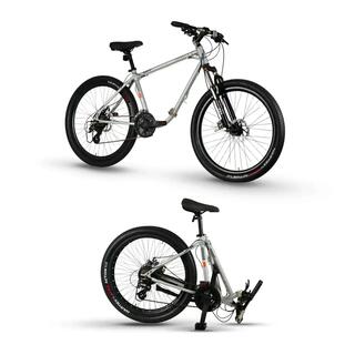 Xpand+ Foldable Mountain Bike, 21-Speed Shimano Altus, Lightning Silver
