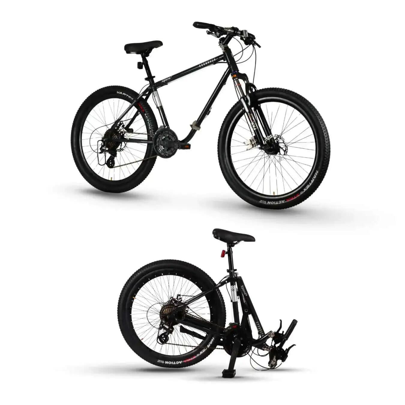 Xpand+ Foldable Mountain Bike, 21-Speed Shimano Altus, Storm Black -  1