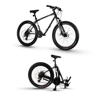 Xpand+ Foldable Mountain Bike, 21-Speed Shimano Altus, Storm Black