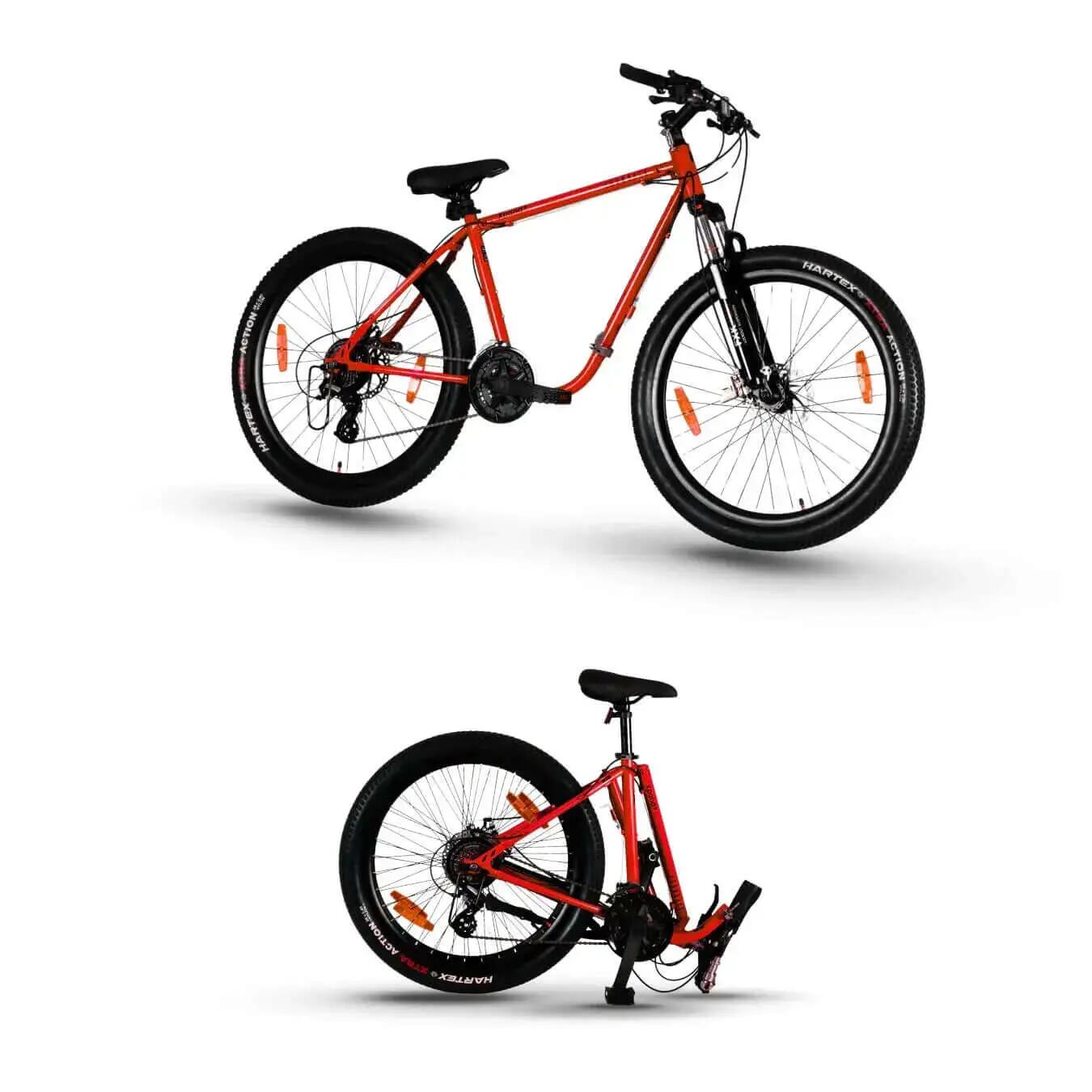 Xpand+ Foldable Mountain Bike, 21-Speed Shimano Altus, Power Red -  1