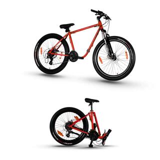 Xpand+ Foldable Mountain Bike, 21-Speed Shimano Altus, Power Red