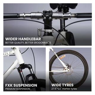Xpand Foldable Mountain Bike, Single Speed, Moonlight White