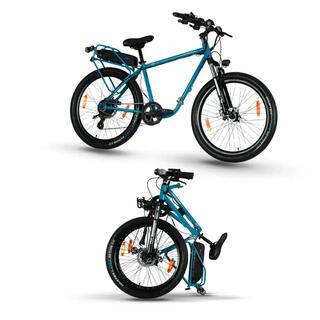 X1 Pro Folding Electric Cycle, 7-Speed Shimano Altus, Ocean Blue