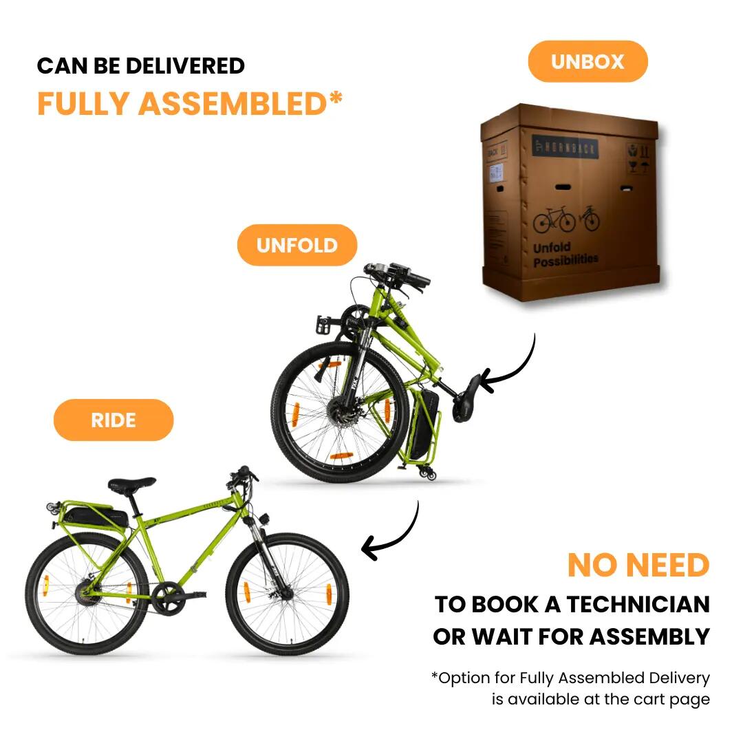 X1s Folding Electric Cycle, Single Speed, Power Red -  5