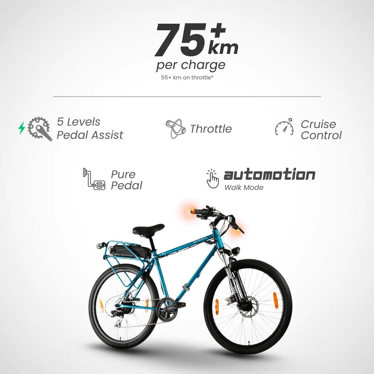 X1 Pro V2 Folding Electric Cycle, 7-Speed Shimano Altus, Titan Glow -  5