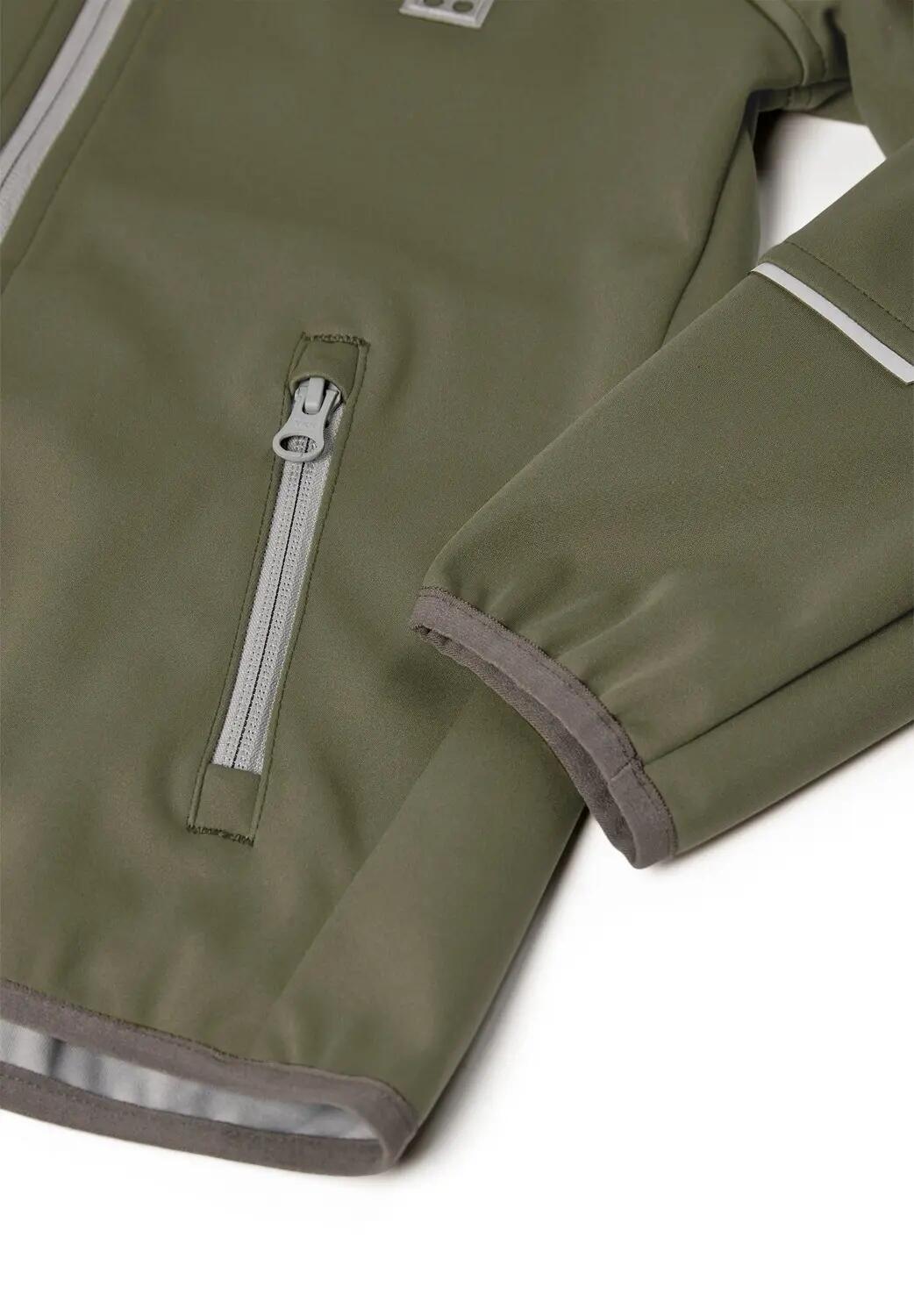 Kurtka softshell dziecięca LEGO wodoodporna 11010390/8027 - oliwkowa 4/5