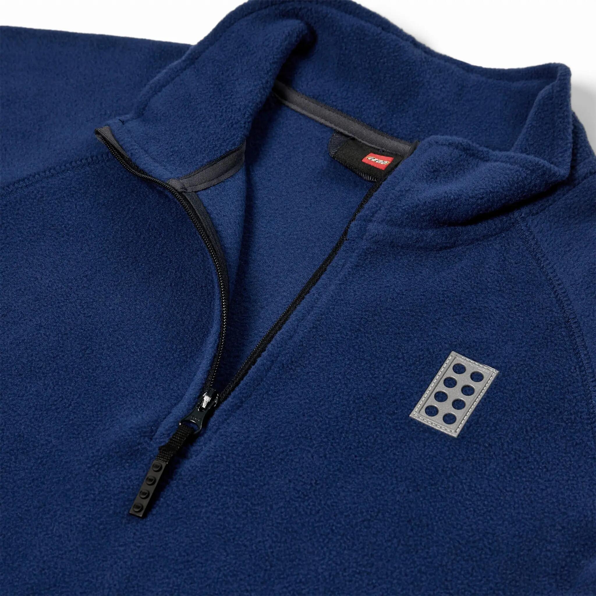 Bluza polarowa dziecięca LEGO z krótkim zamkiem 22972/577 - niebieska 3/6
