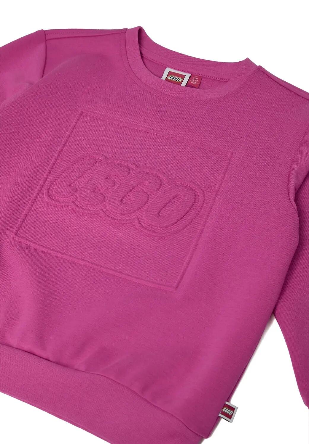 Bluza dziewczęca LEGO z tłoczonym logo 11010067/446 - różowa 4/5