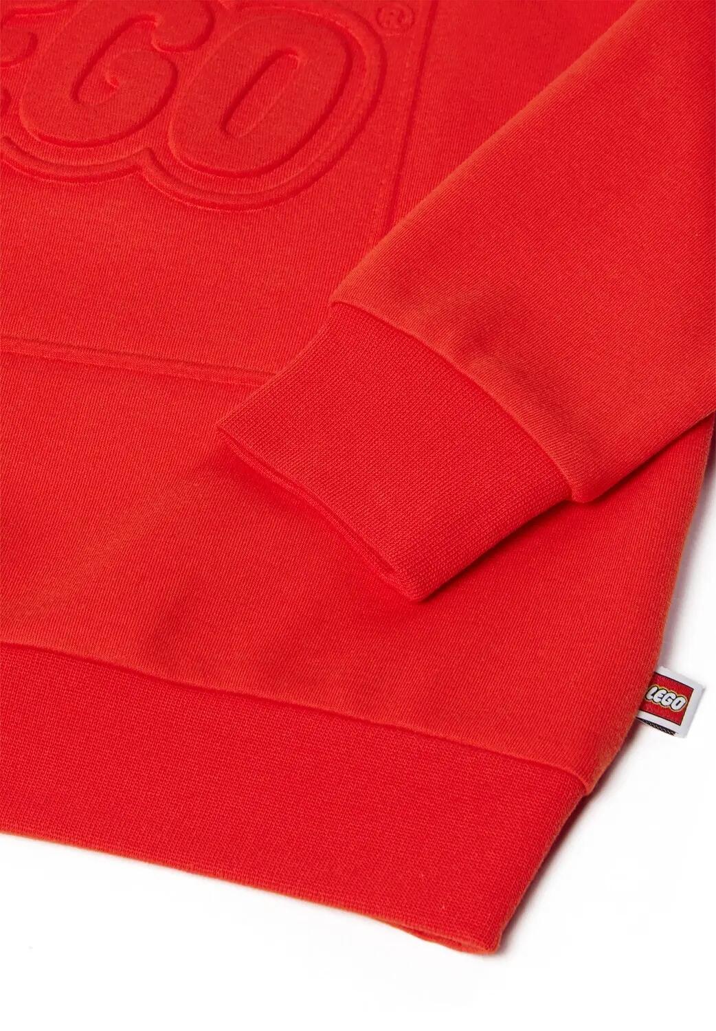 Bluza z kapturem dziecięca LEGO z tłoczonym logo 11010295/349 - czerwona 3/5