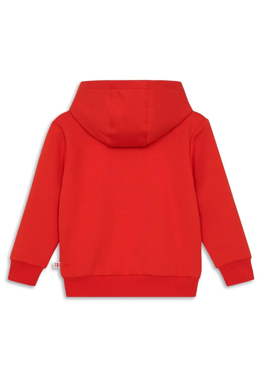 Bluza z kapturem dziecięca LEGO z tłoczonym logo 11010295/349 - czerwona 2/5