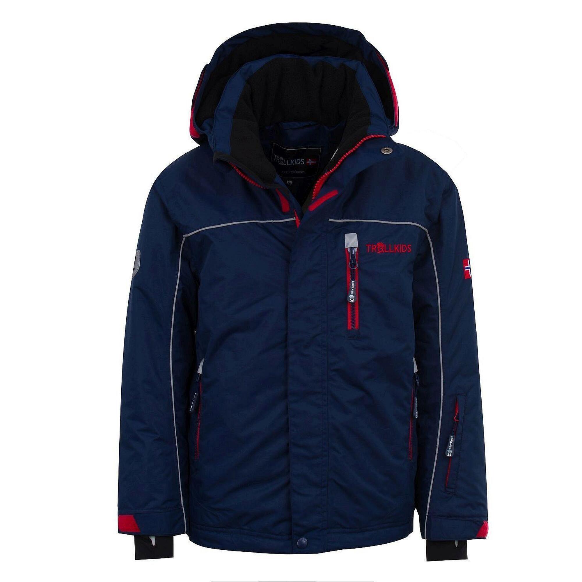 Holmenkollen children's winter jacket navy blue / red