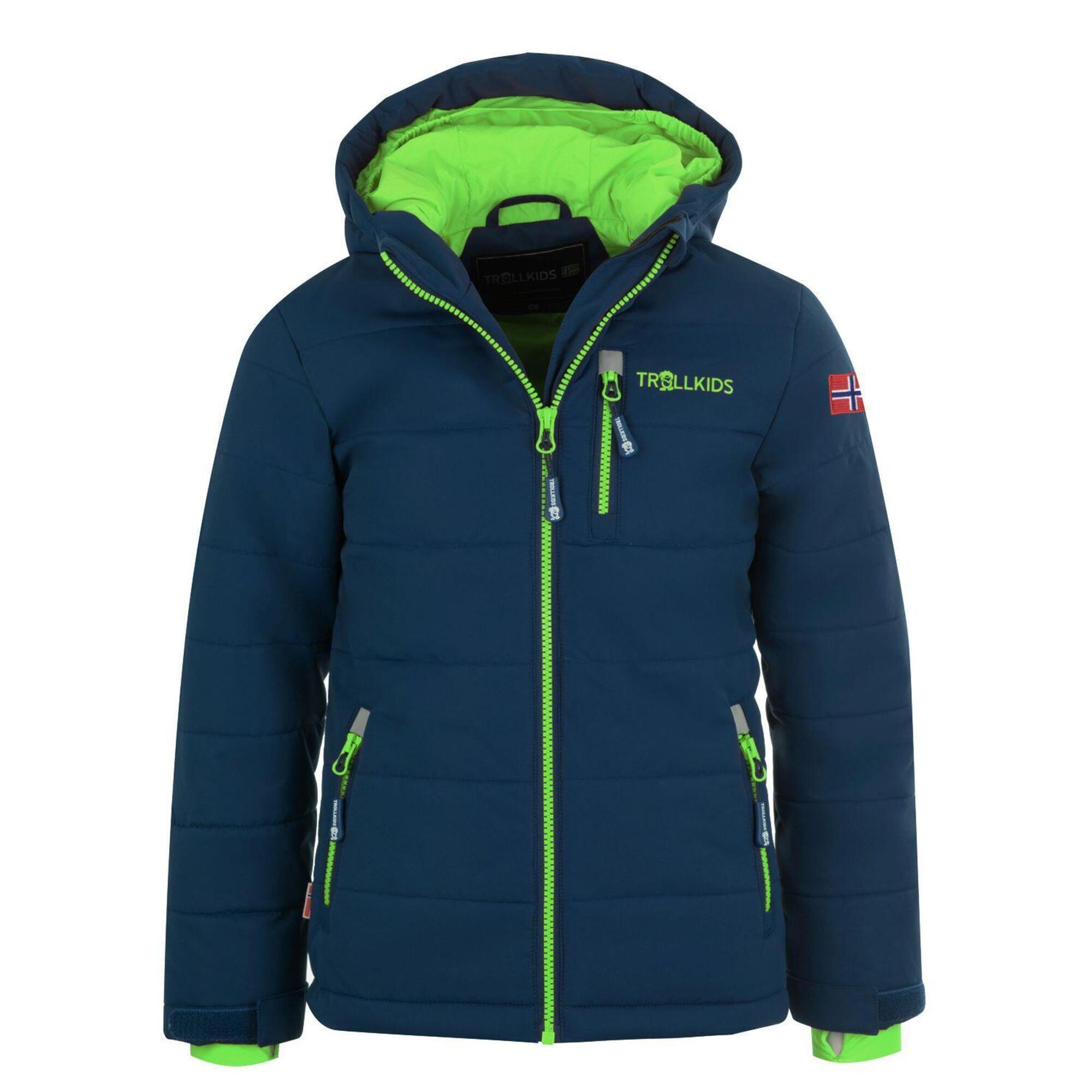 TROLLKIDS Kinder Winterjas Hemsedal XT Waterafstotend Winddicht Marine/Oranje