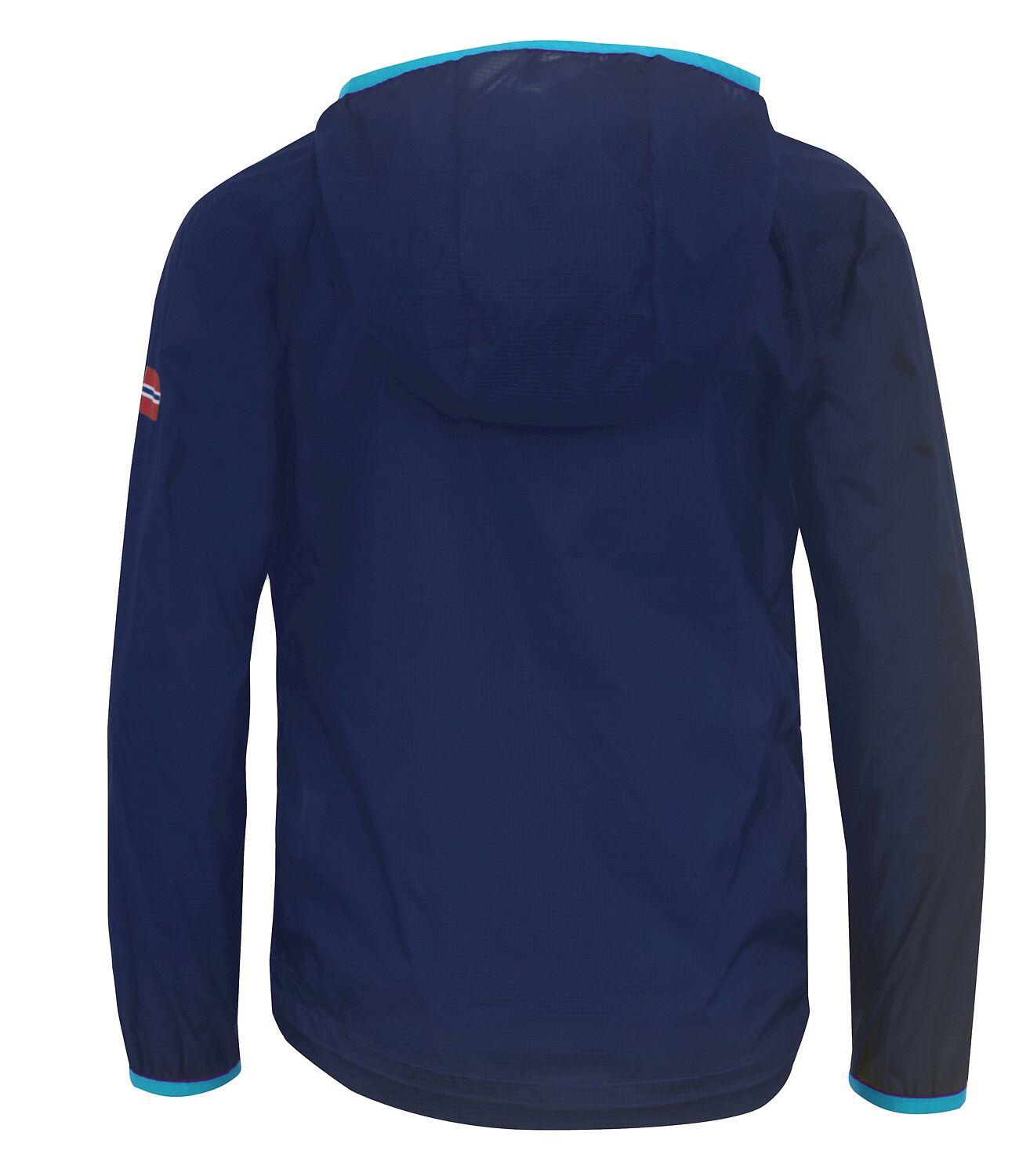 Coupe-vent enfant Fjell respirant marine/bleu clair 2/5