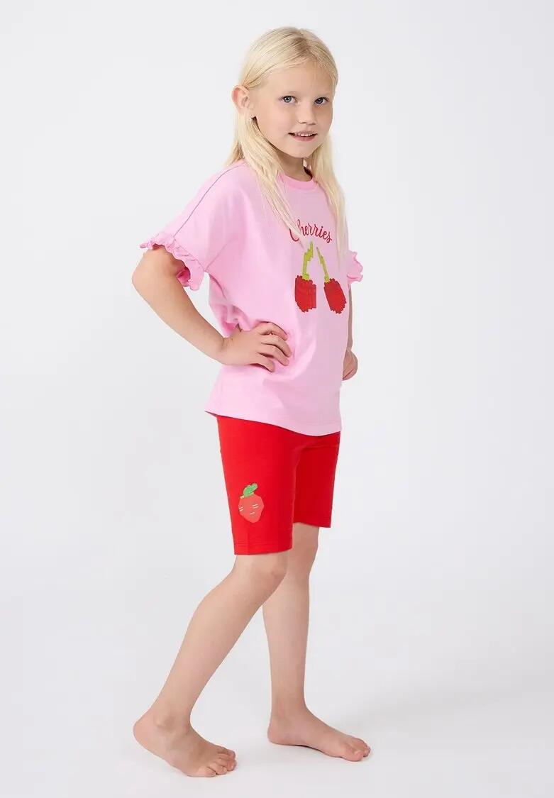 Koszulka dziewczęca LEGO z nadrukiem Cherries 11011358/449 - różowa 6/6