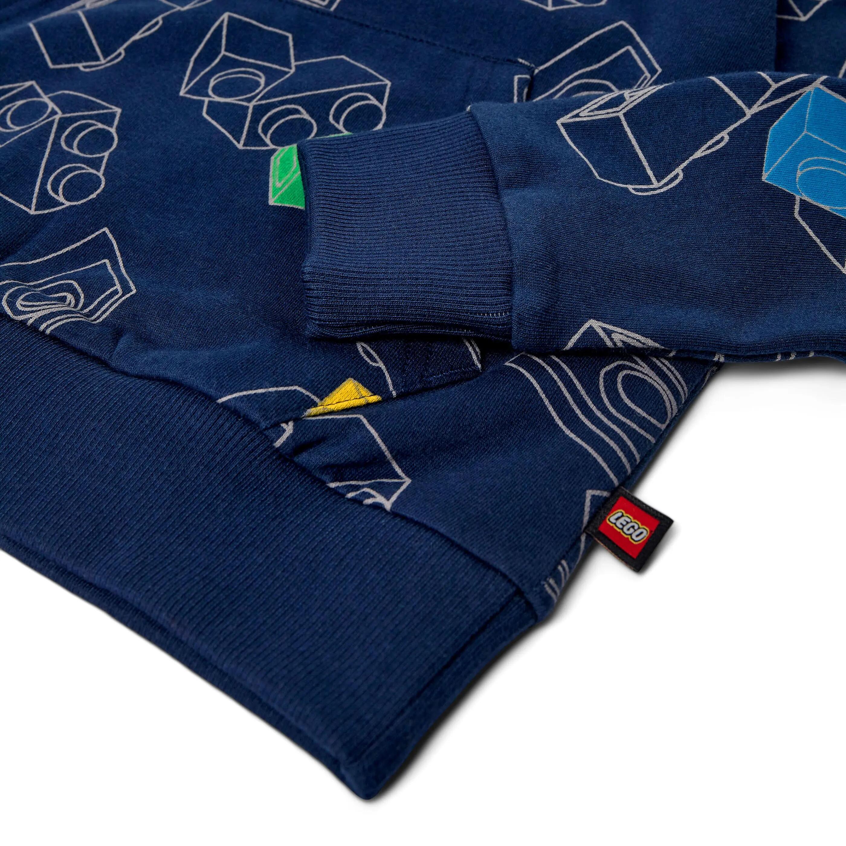 Bluza dziewczęca LEGO z nadrukiem klocków 12011185/590 - granatowa 4/5