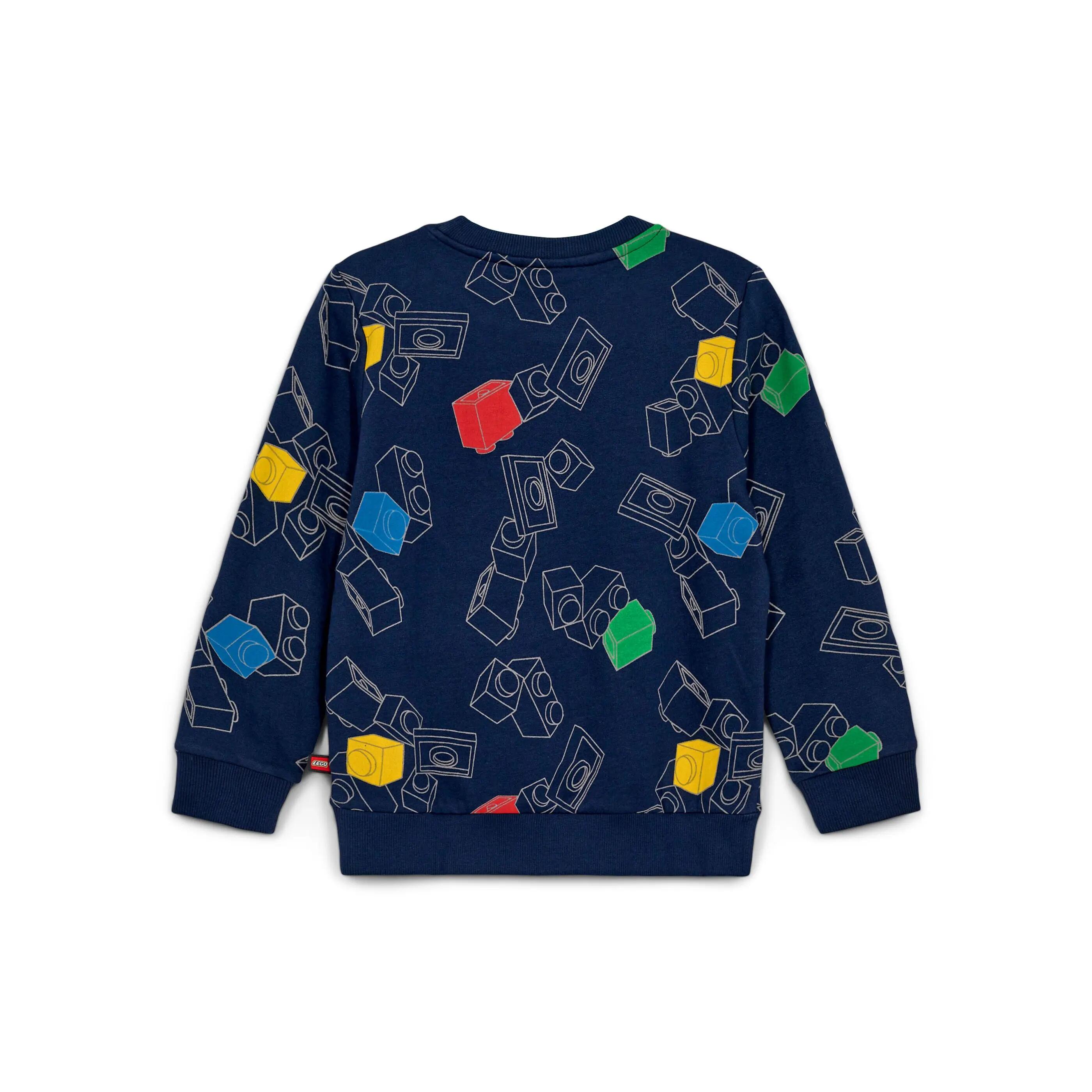 Bluza dziewczęca LEGO z nadrukiem klocków 12011185/590 - granatowa 2/5