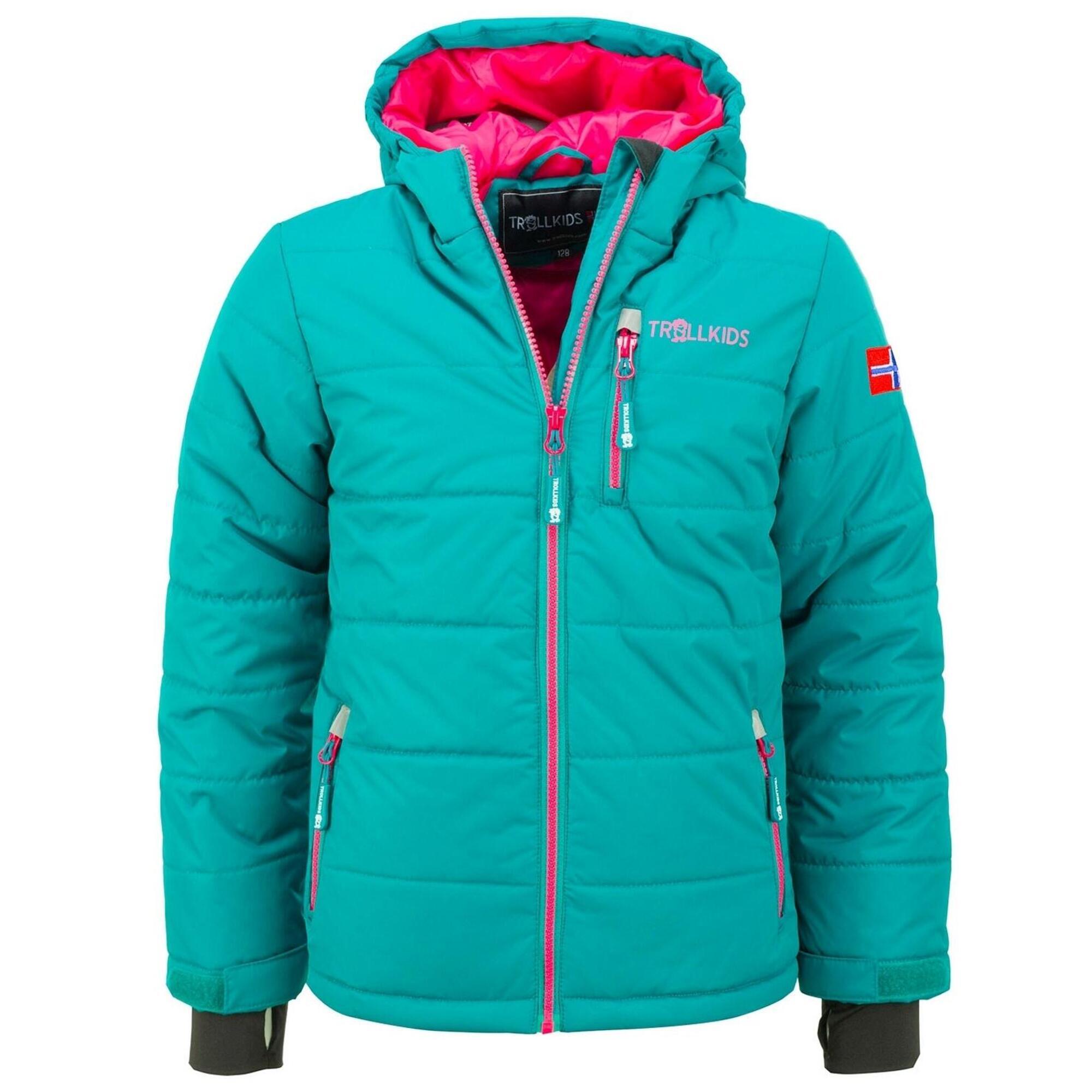 Trollkids - Veste D'Hiver Enfant Hemsedal Hydrofuge, Coupe-vent Rouge Rubis - Veste - Bordeaux|rouge|vert - Decathlon