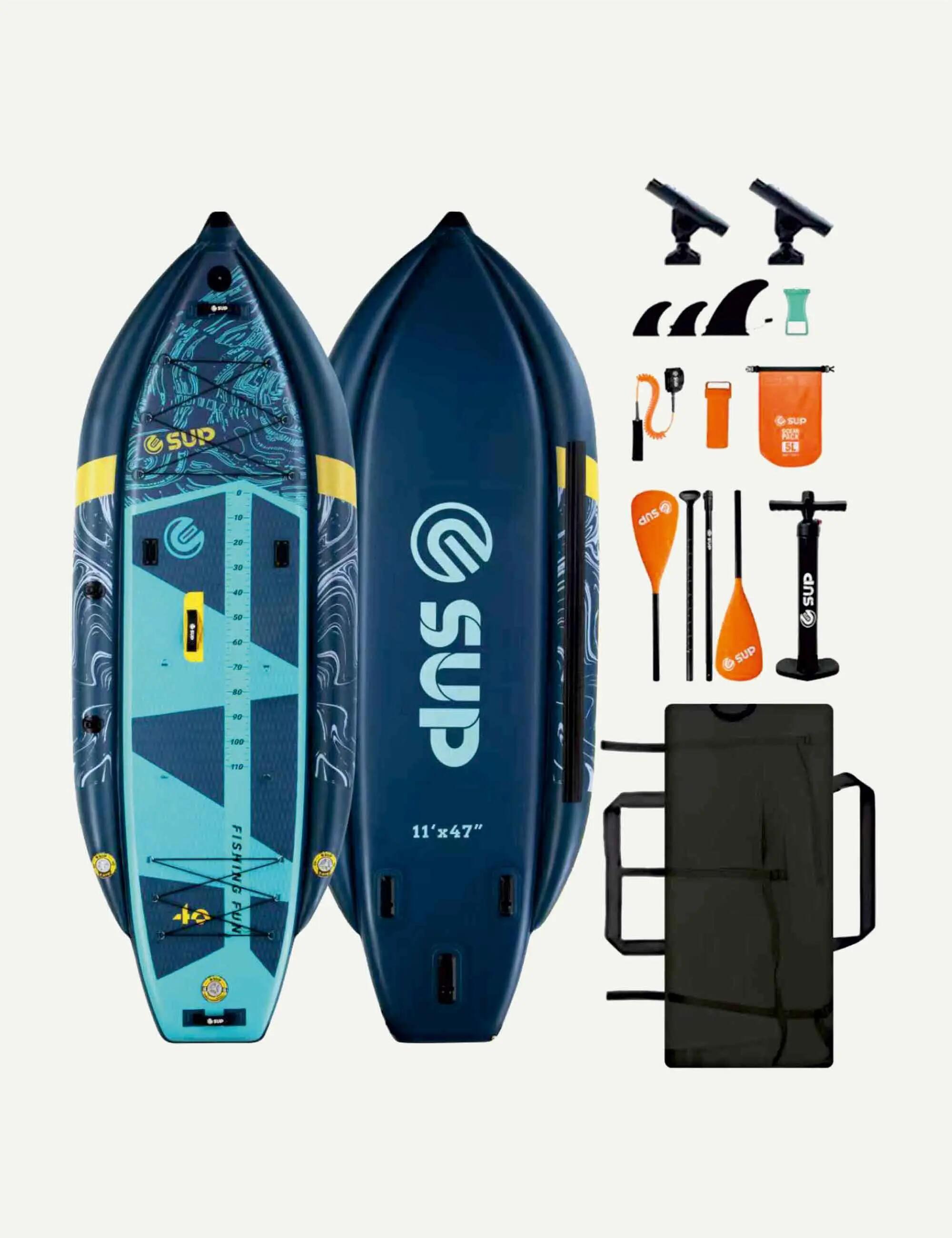 Fishing Pro Geniş Şişme Paddle Board 1/4