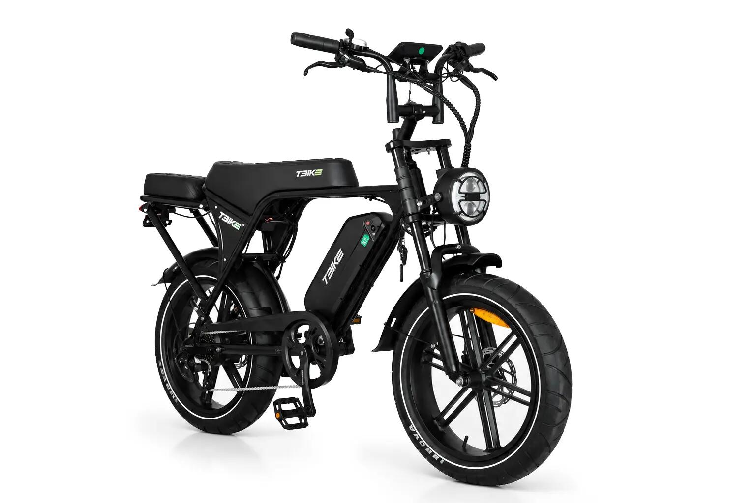 TBIKE V8 Pro 250W Elektrikli Bisiklet Siyah 3/4
