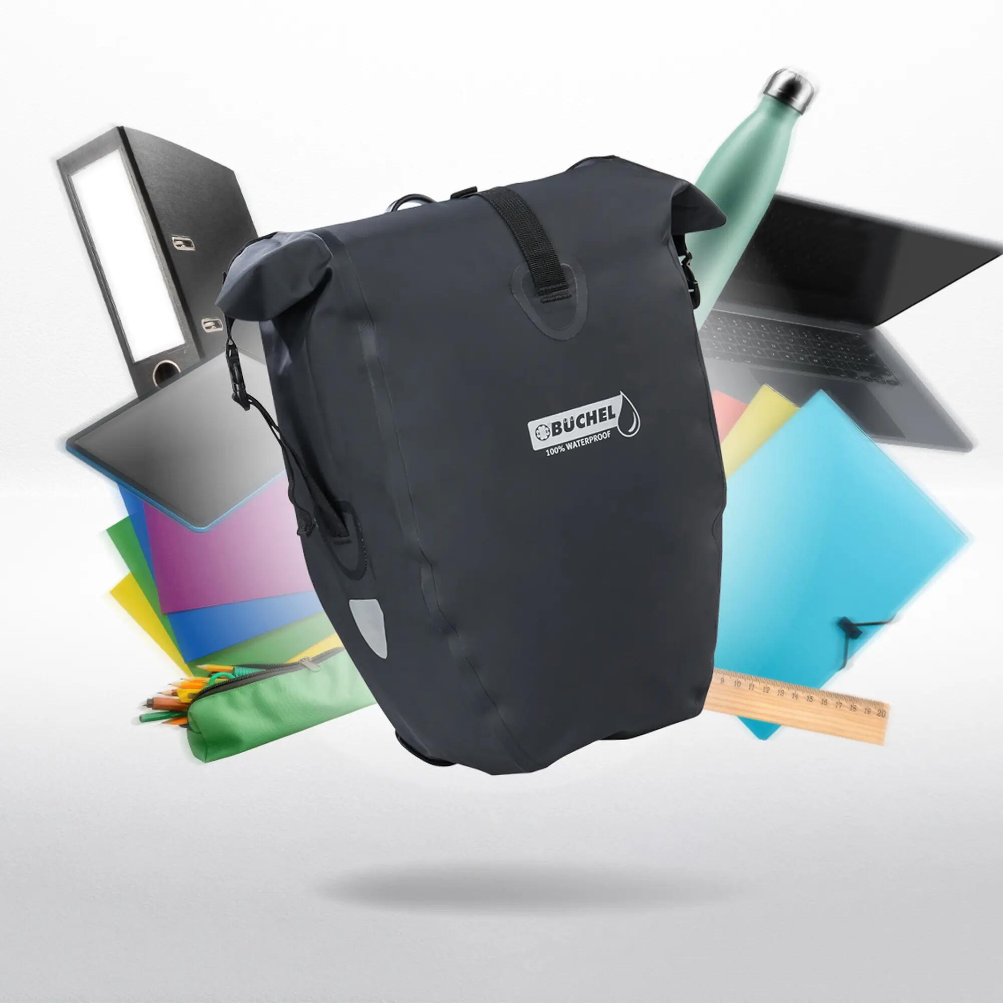 Wasserdichte Fahrradtasche für Gepäckträger 25,4L 6/7
