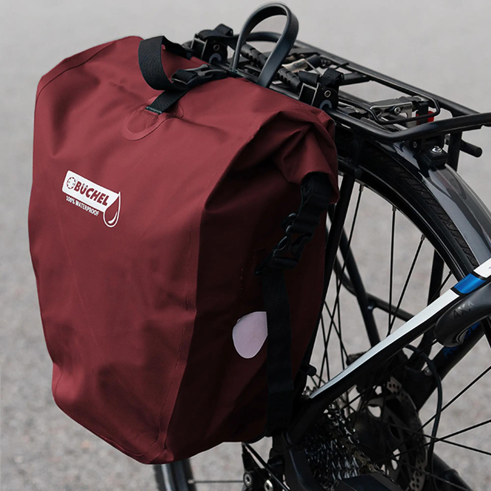 Büchel Luxe Pakaftas / Enkele fietstas - Donkerrood - 25.4L 2/7