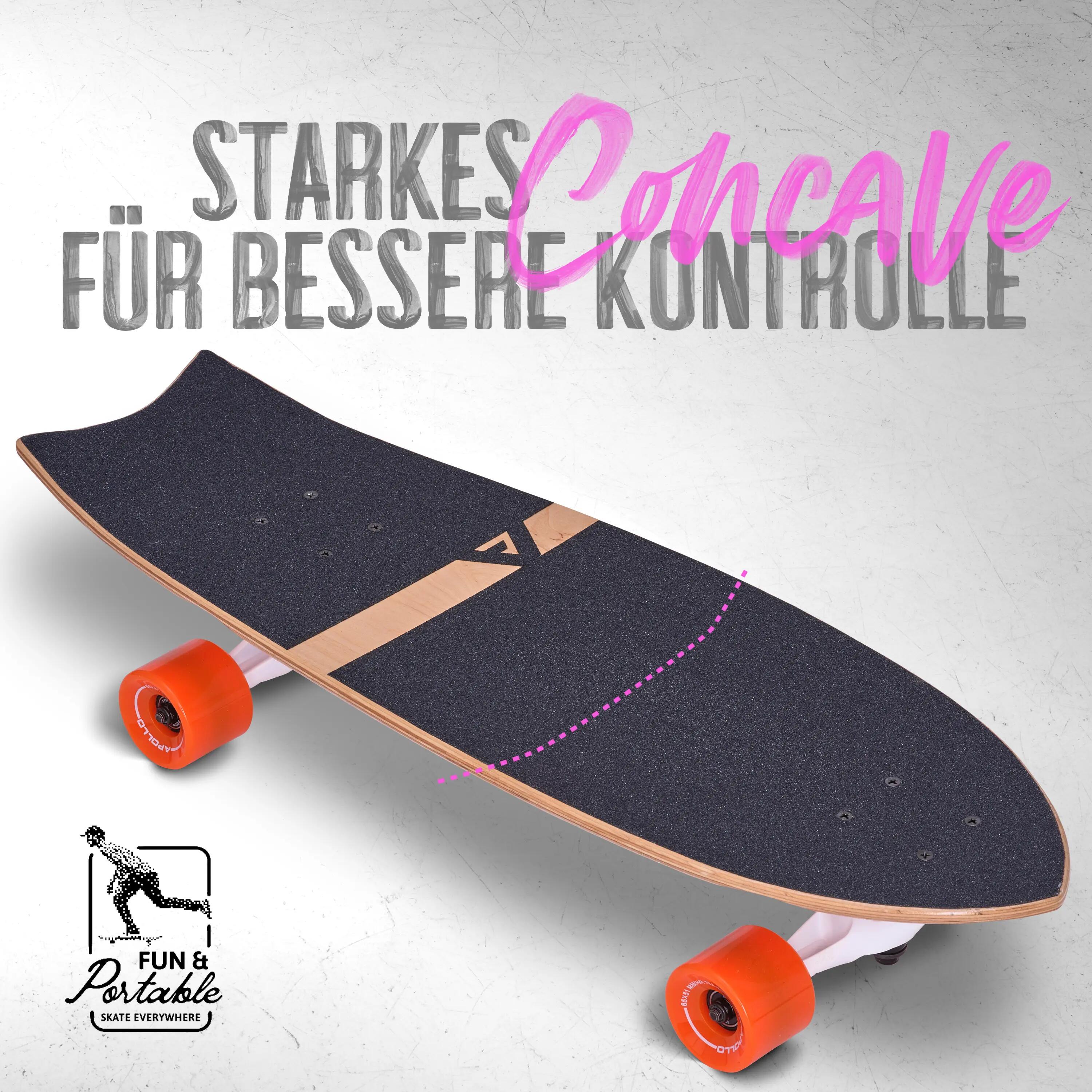 Surf Skate Kids 6+, Volwassene | Mini Longboard | Cruiser Surftraining 5/7