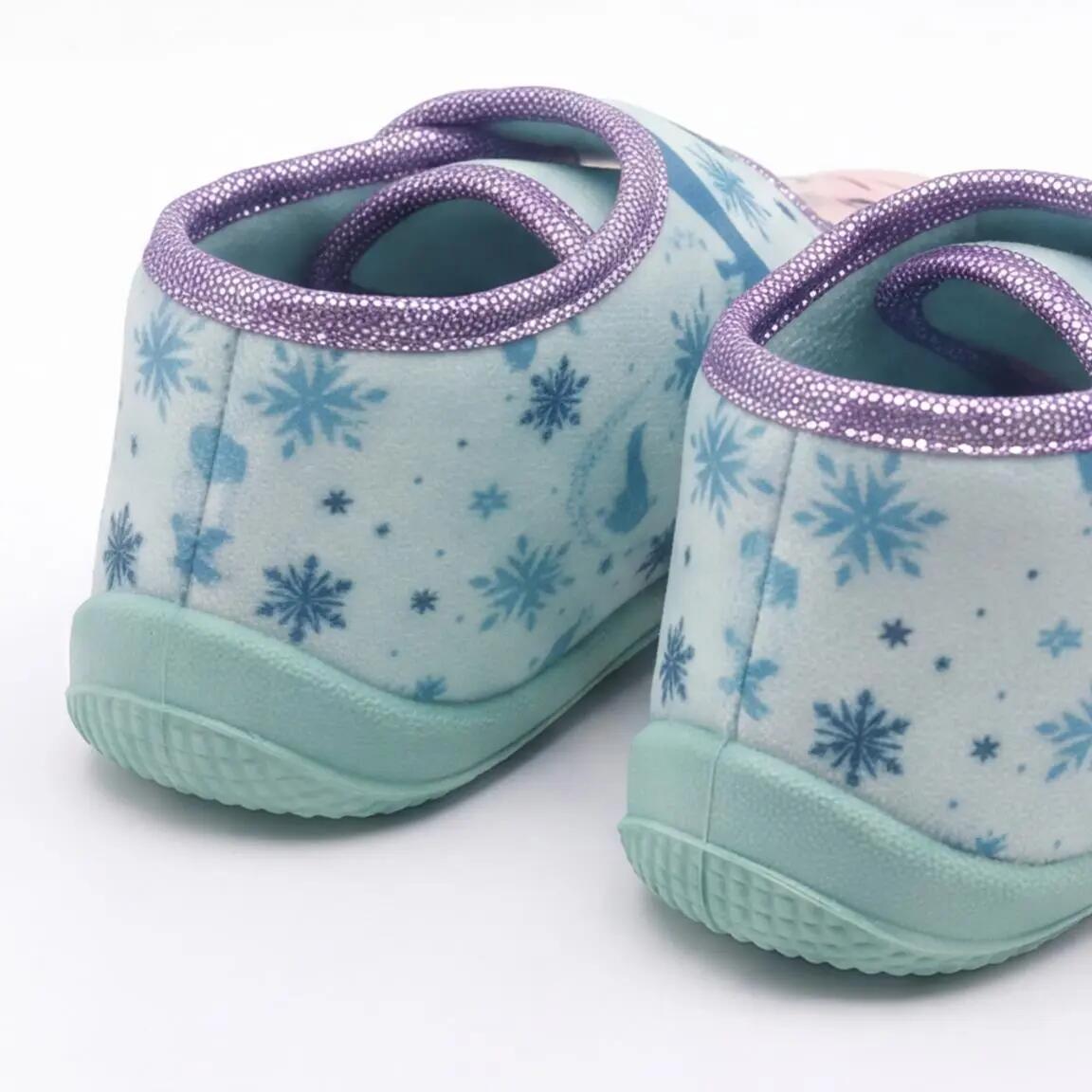 Kinderpantoffellaarsjes antislip lichtblauw Frozen 6/7