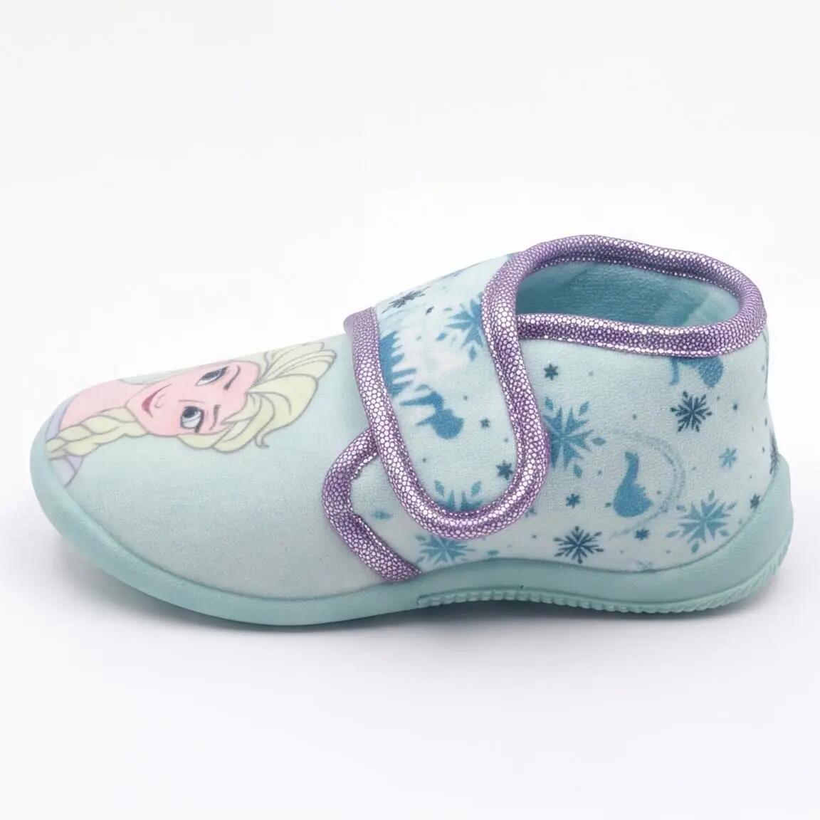 Kinderpantoffellaarsjes antislip lichtblauw Frozen 3/7