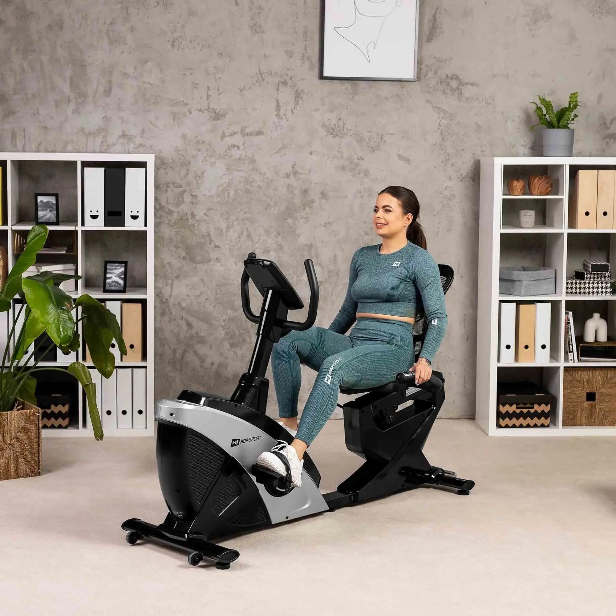 Cyclette reclinata elettromagnetica HS-070L Helix argento 2/7