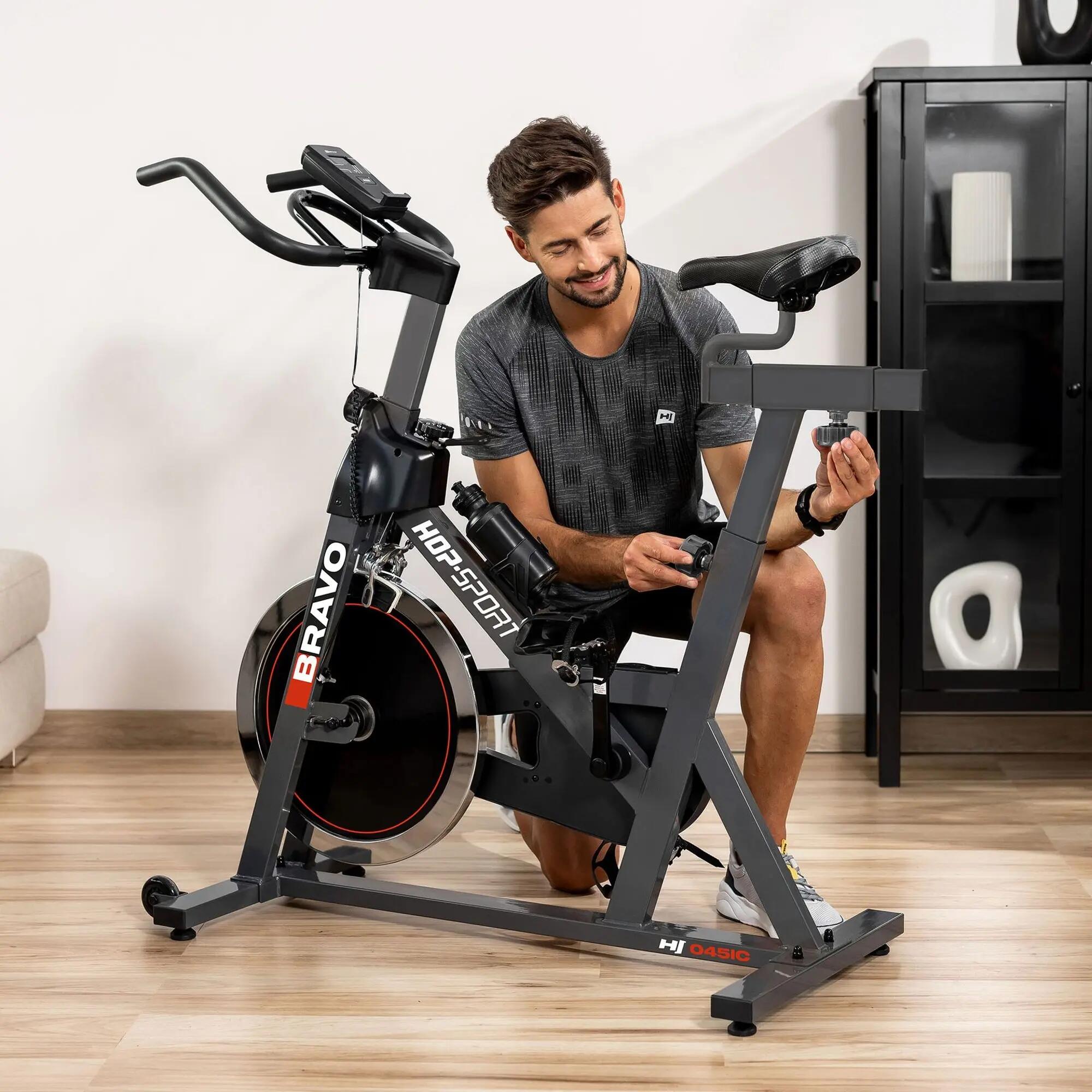 Stationäres-Trainingsfahrrad Indoor Bike Hop-Sport Bravo 7/7