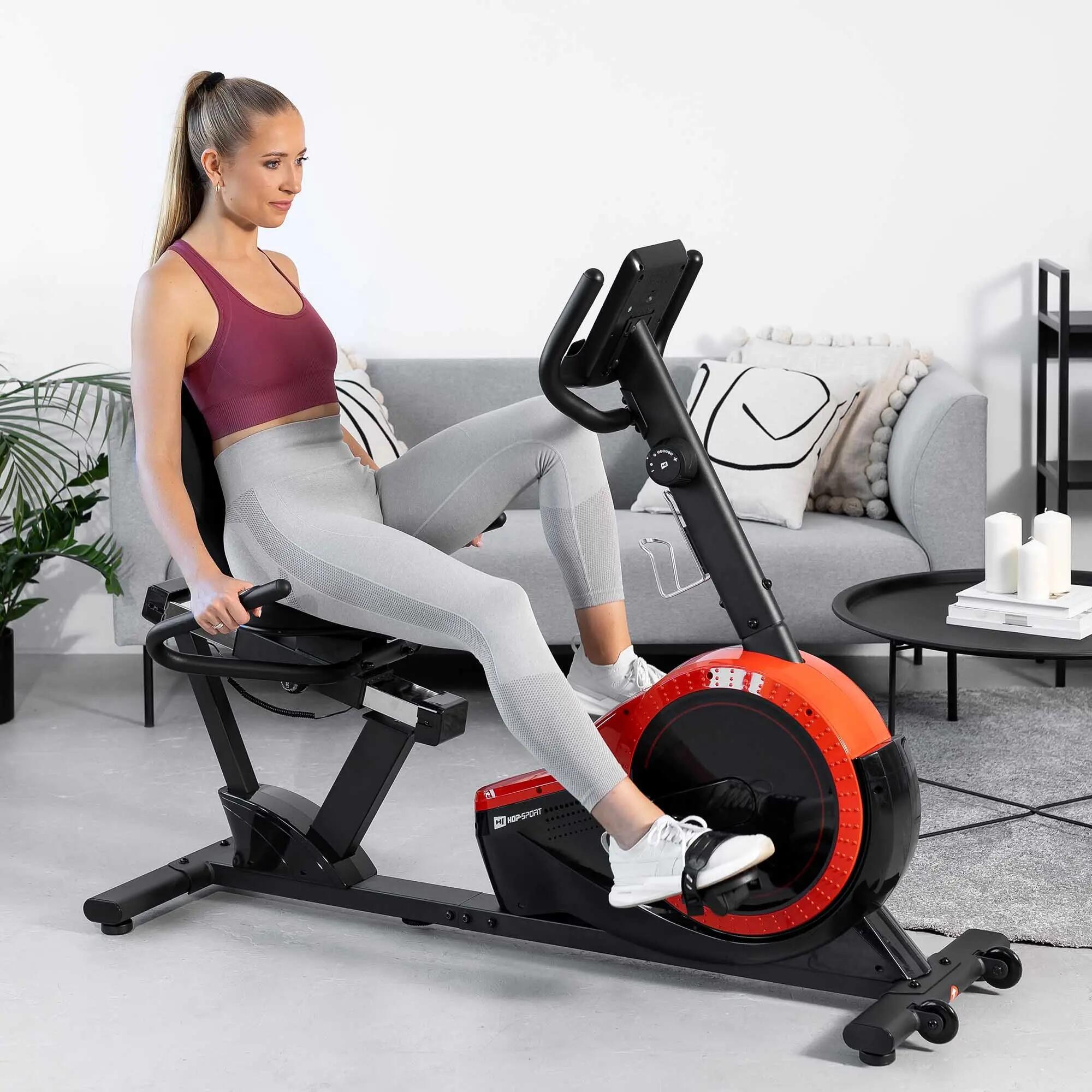 Cyclette reclinata magnetica HS-060L Pulse rossa 4/7