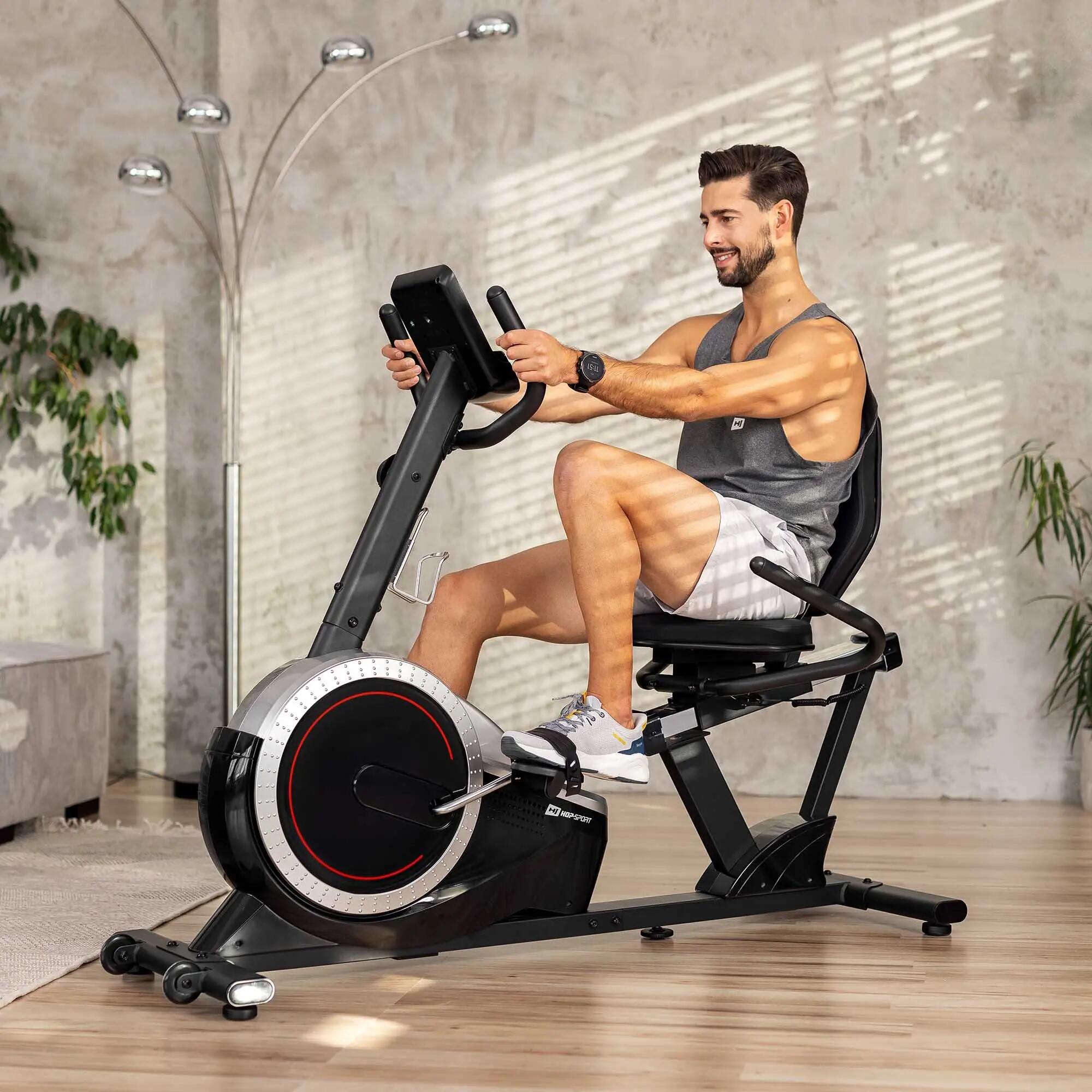 Cyclette reclinata magnetica HS-060L Pulse argento 5/7