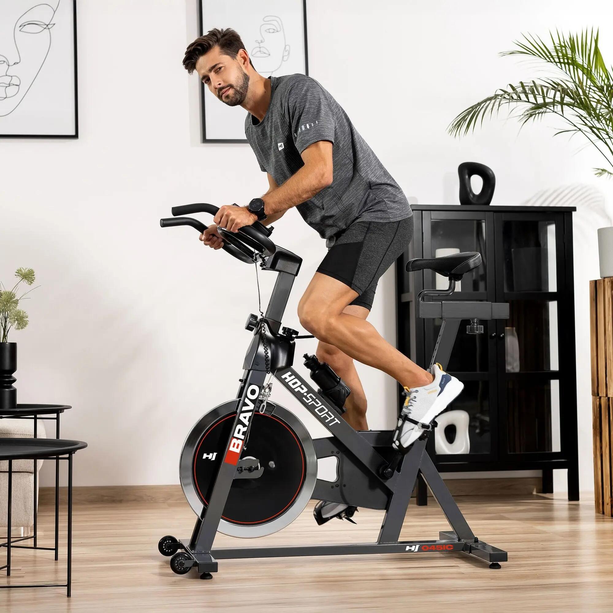 Stationäres-Trainingsfahrrad Indoor Bike Hop-Sport Bravo 6/7