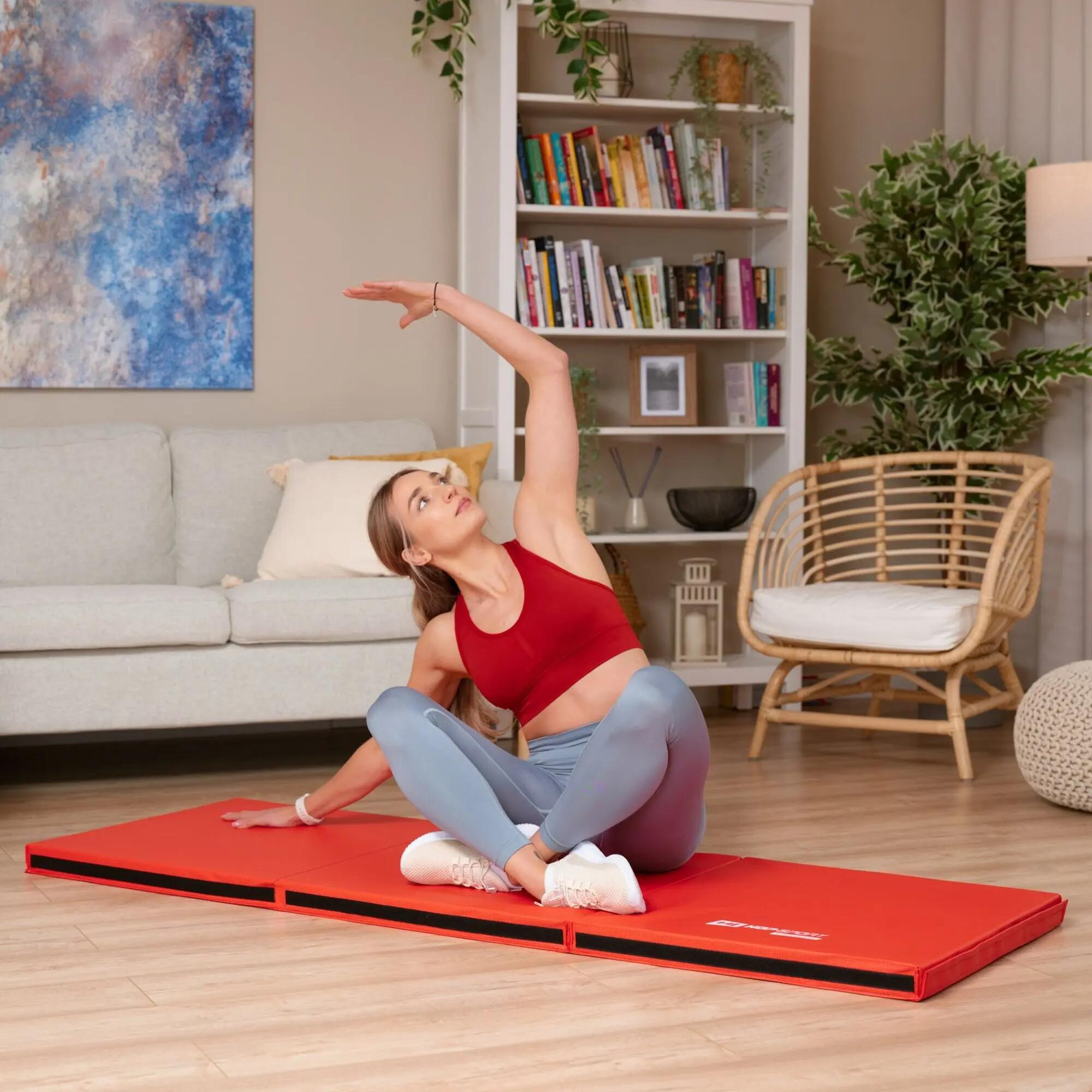 Saltea gimnastică pliabilă dură cu velcro 5cm Hop-Sport 5/7