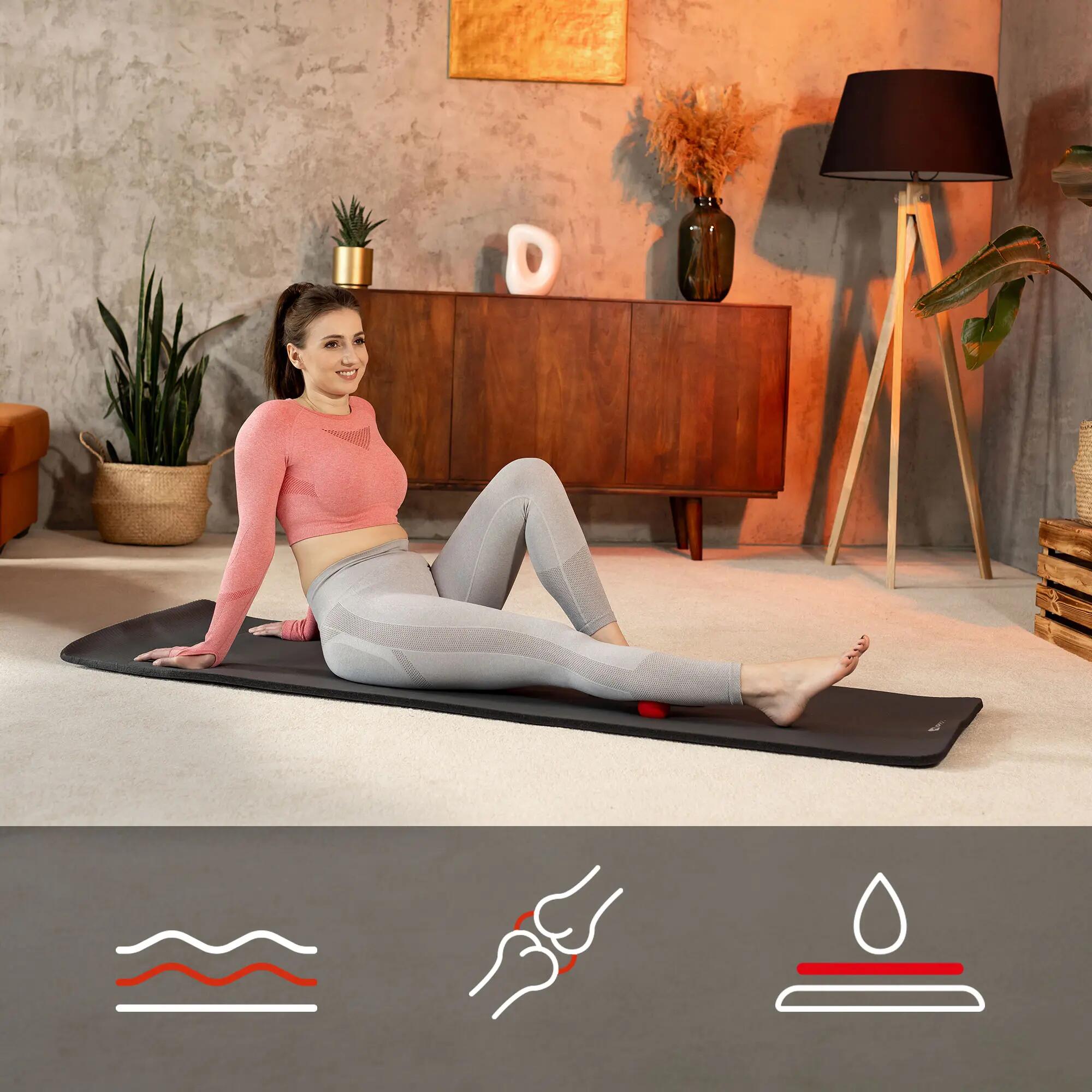 Fitness edzőszőnyeg NBR 1,5cm - 190x80cm, csúszásmentes 4/7