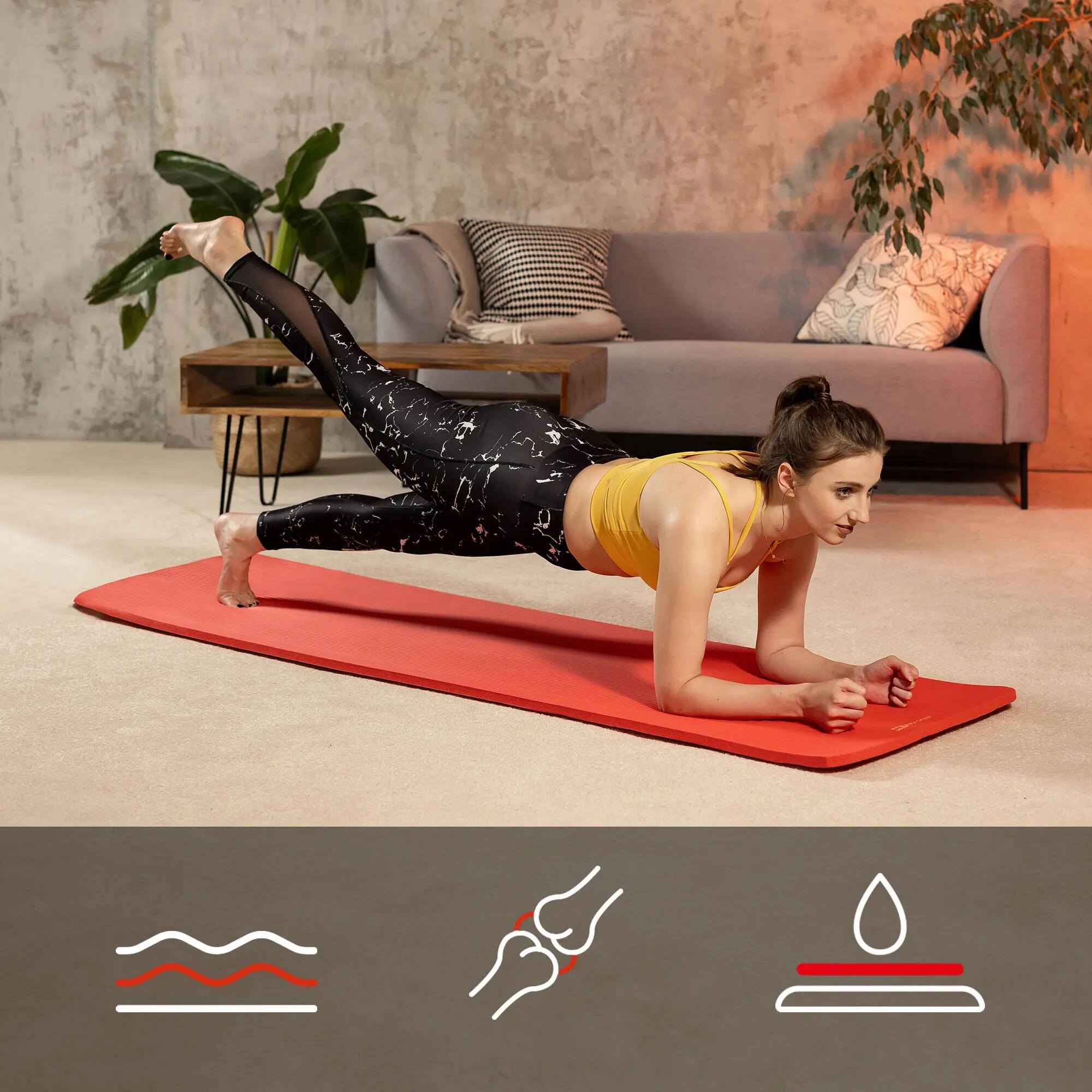 Fitness-Übungsmatte NBR 1,5 cm - 190x80 cm, rutschfest 3/7