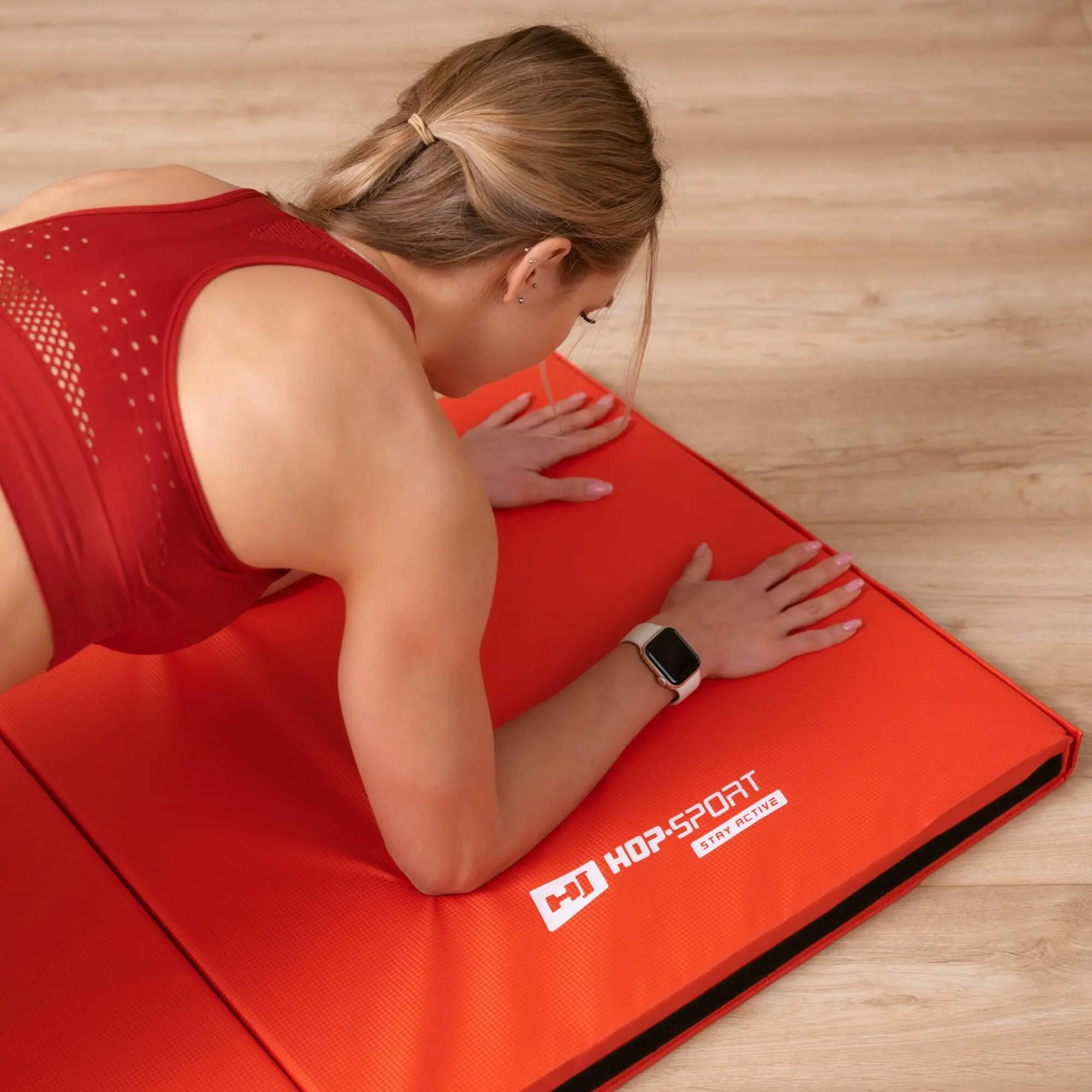 Saltea gimnastică pliabilă dură cu velcro 5cm Hop-Sport 4/7