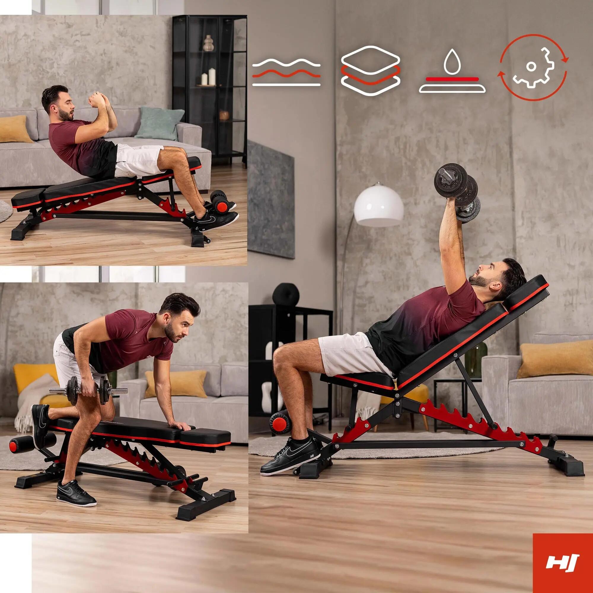 Verstelbare fitnessbank Hop-Sport HS-2090HB 7/7