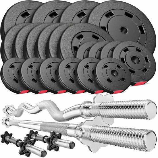 Set aus Verbundgewichten Langhantel Hop-Sport Premium 105kg