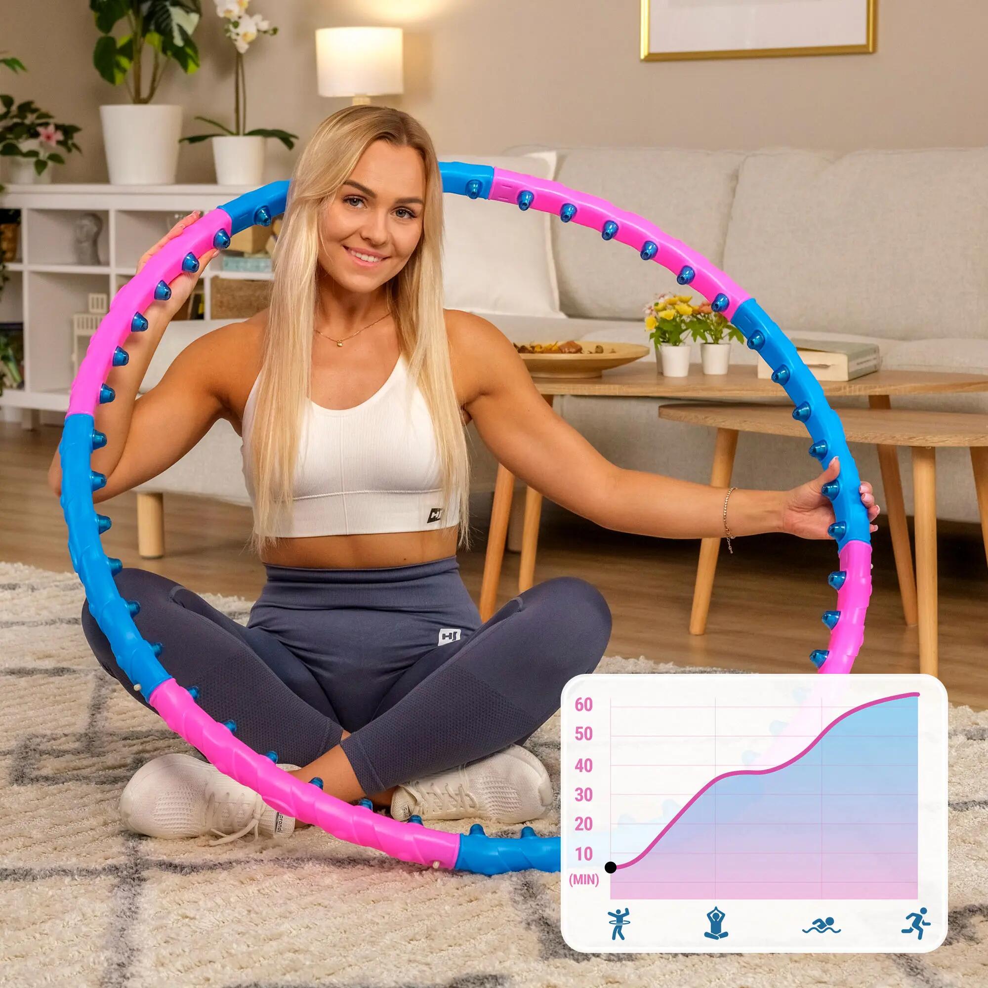 Cerceau Hula Hoop de Fitness Réglable 103 cm avec picots Hop-Sport HS-048HH 3/7