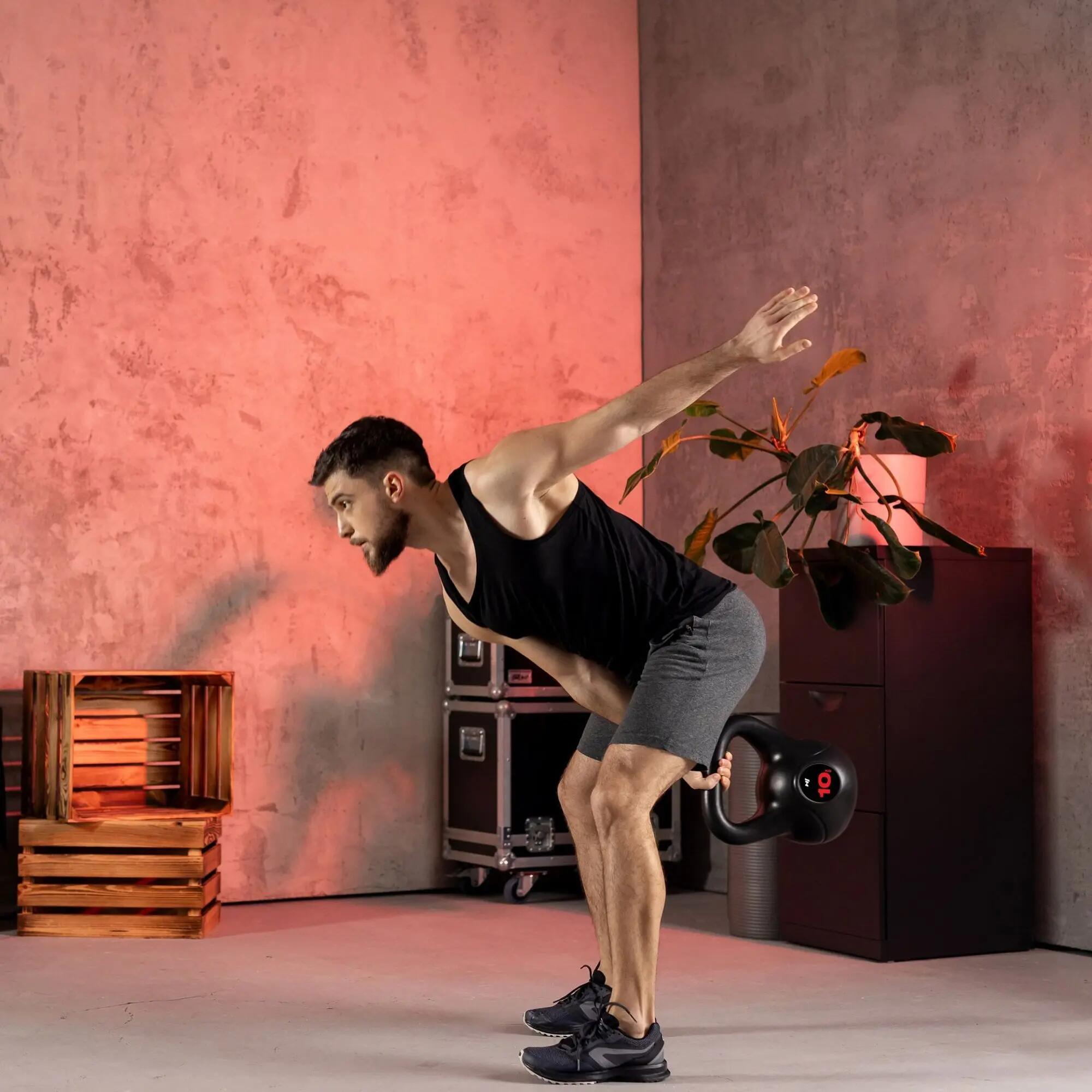 Kettlebell vinil pentru antrenament Hop-Sport HS-PB010HB 10kg 2/5