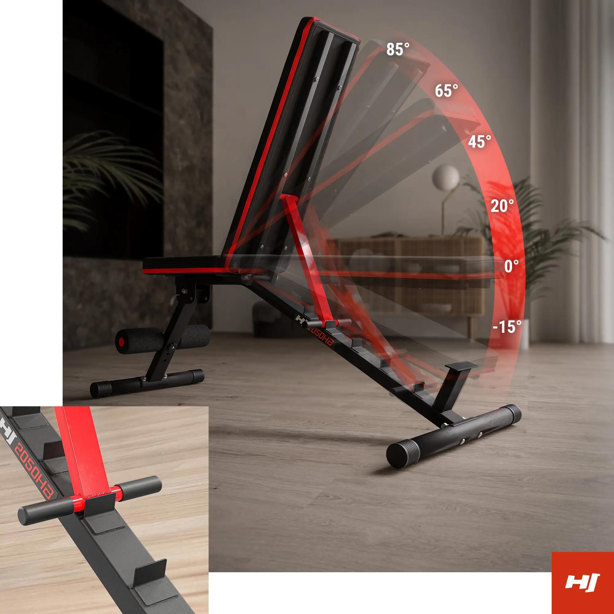 Klappbare Trainingsbank Hop-Sport HS-2050HB 5/7