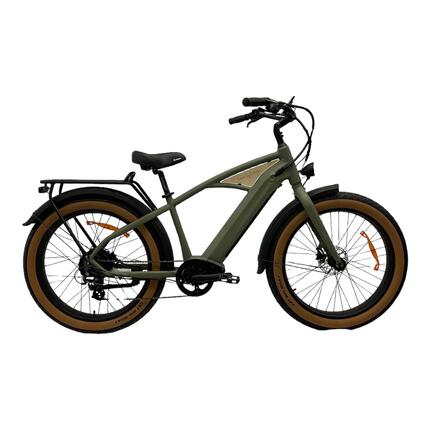 BEACH CRUISER VÉLO ÉLECTRIQUE CADRE FERMÉ 250W - VERT