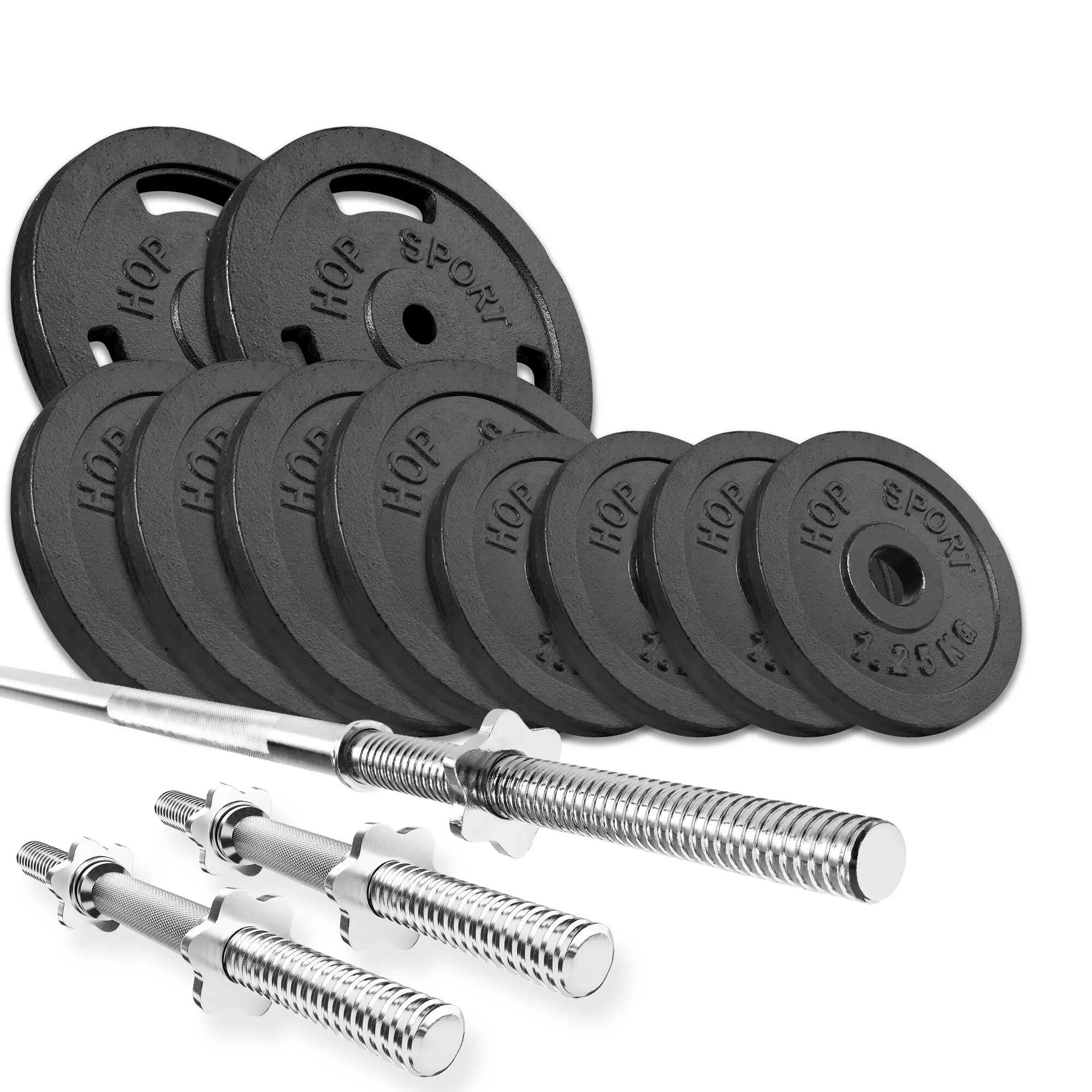 Hop-Sport Strong 39kg öntöttvas súlyzókészlet 2/7