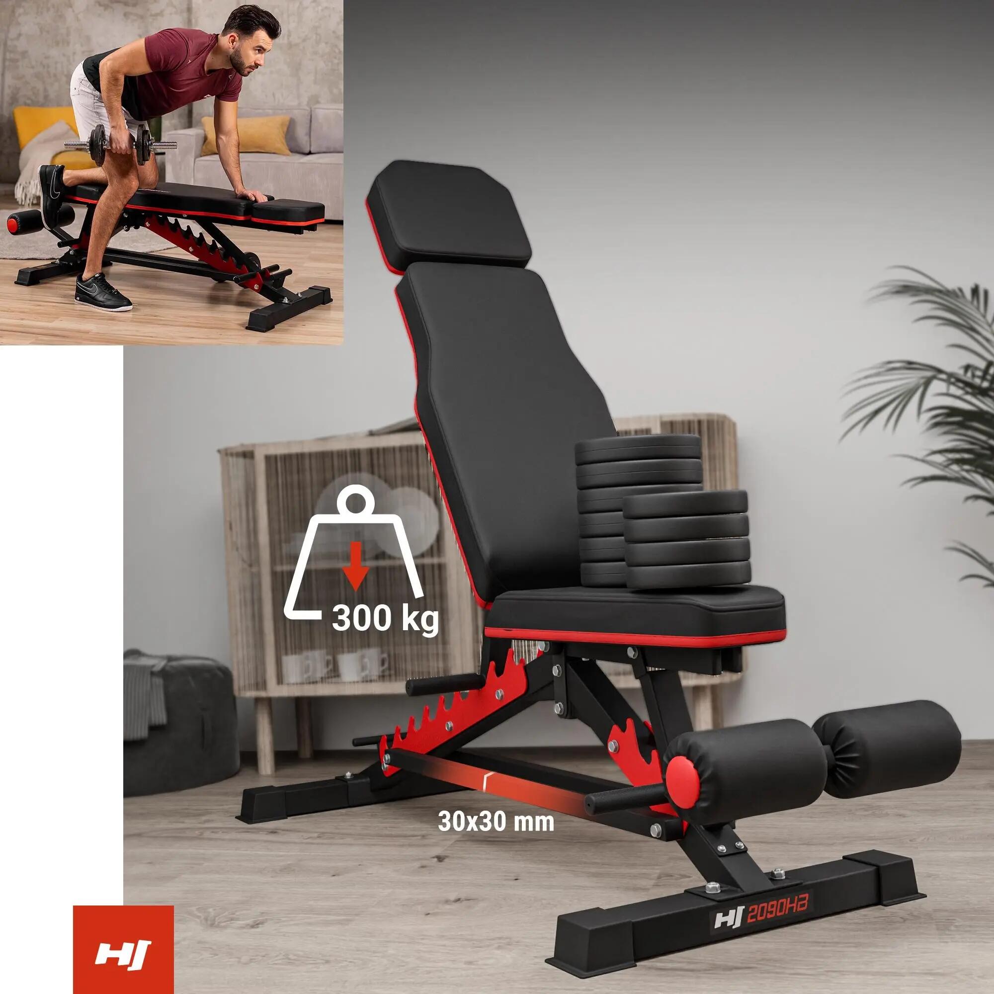 Verstelbare fitnessbank Hop-Sport HS-2090HB 3/7