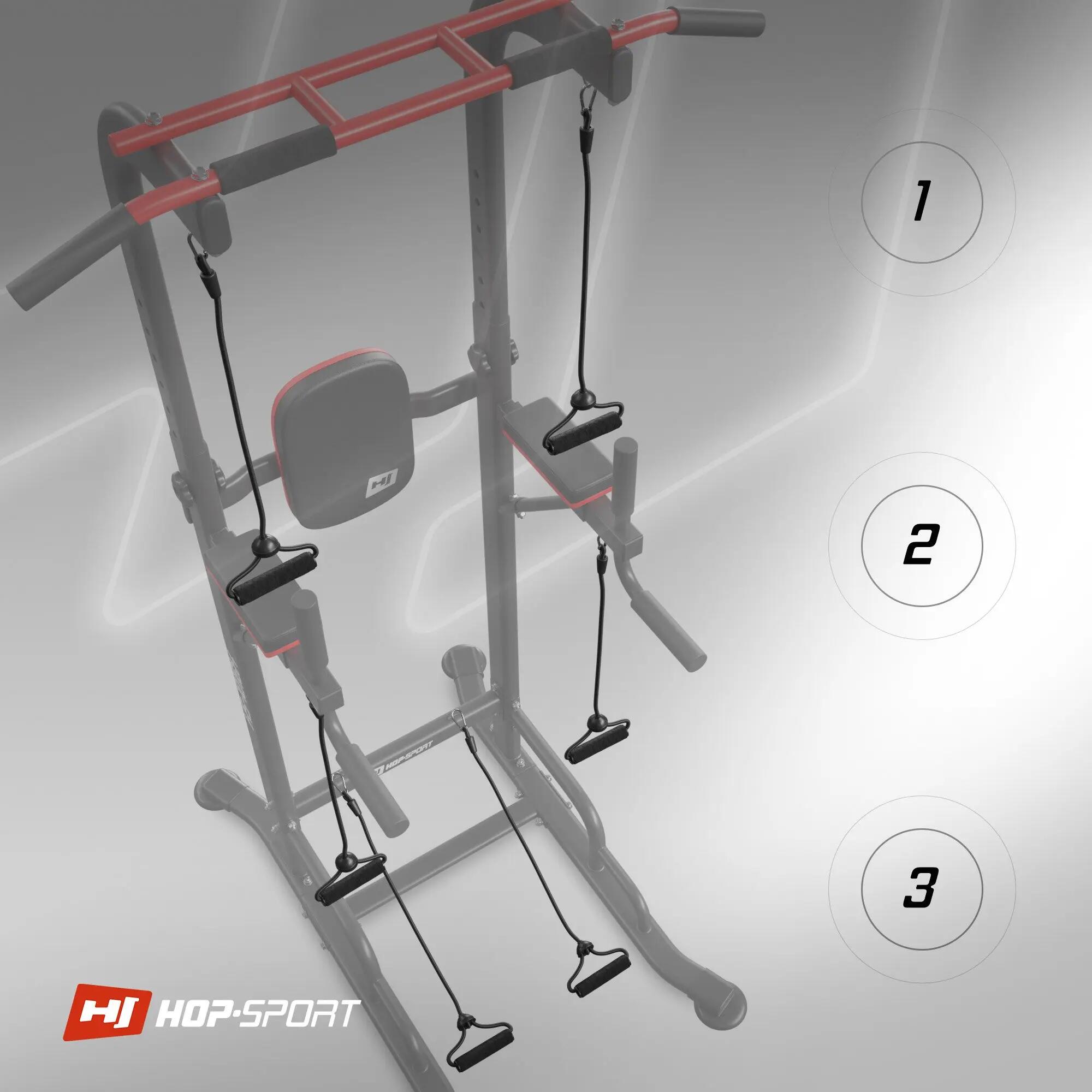 Hop-Sport HS-1016K edzőállvány húzódzkodóval és expanderekkel 2/7