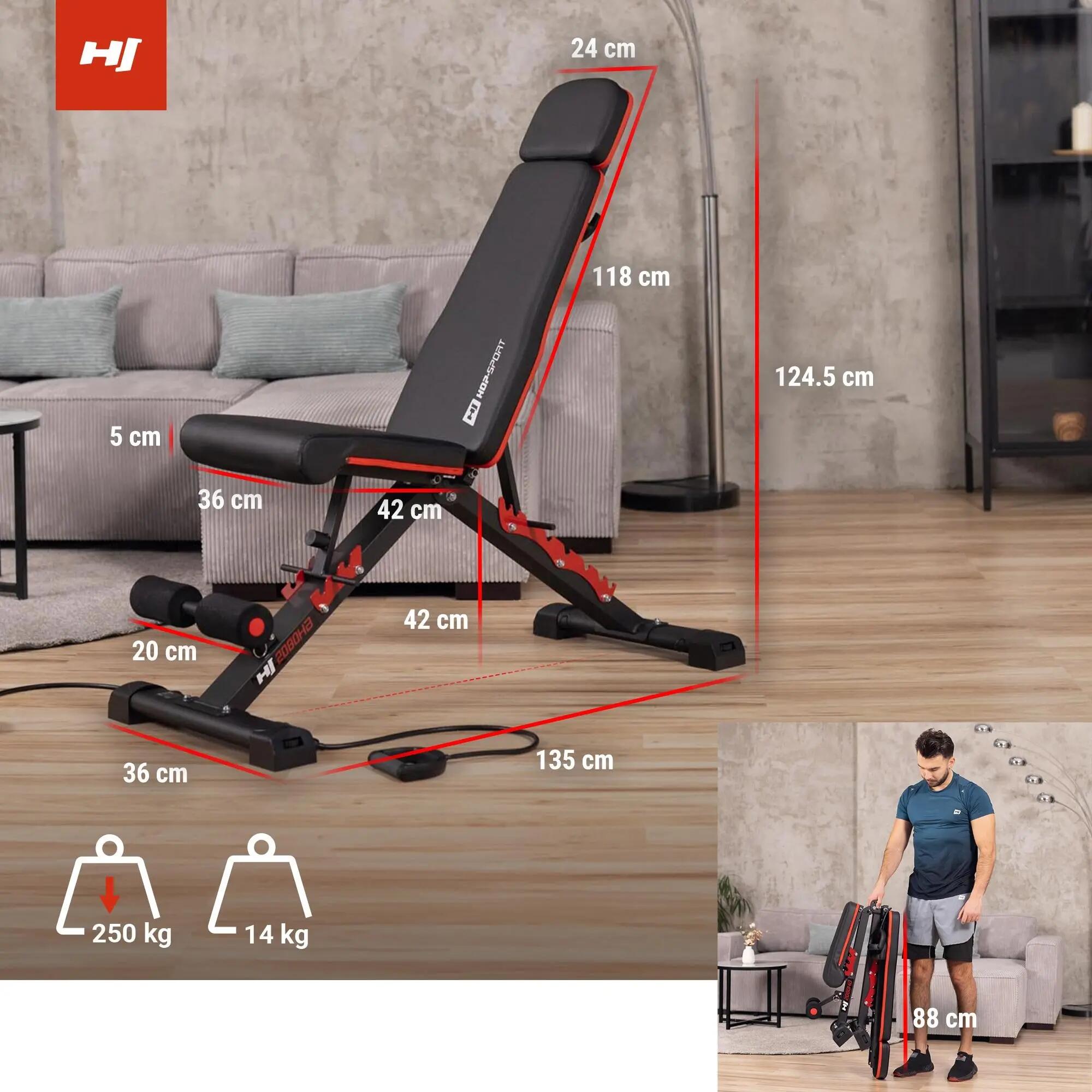 Panca da allenamento HS-2080HB 3/7