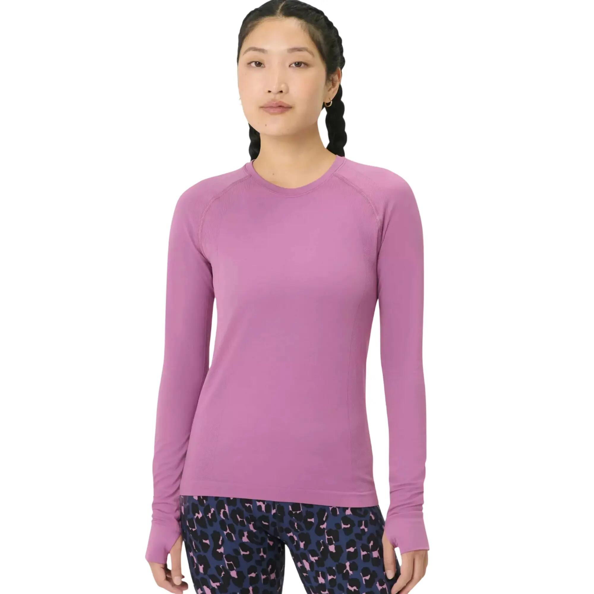 Top Atletico Senza Cuciture Manica Lunga Donna Sweaty Betty Viola Argyle 2/3
