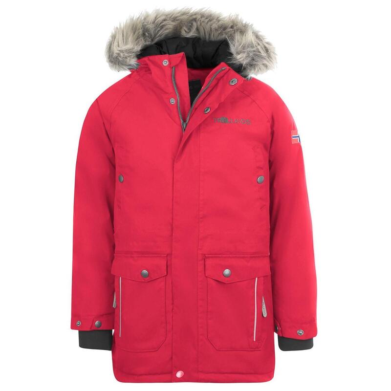 Parka Nordkapp imperméable pour enfants rouge clair